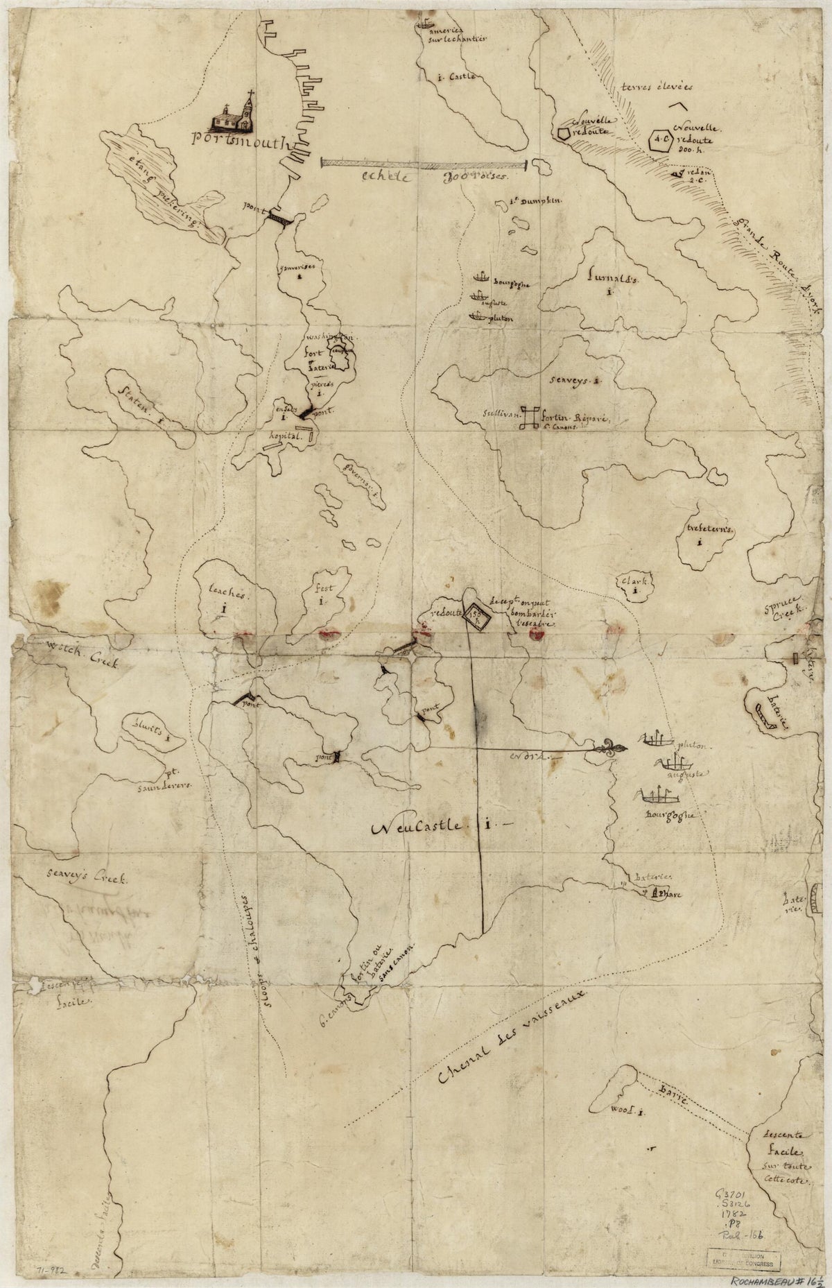 Portsmouth, New Hampshire in 1782 by Relic Map Company