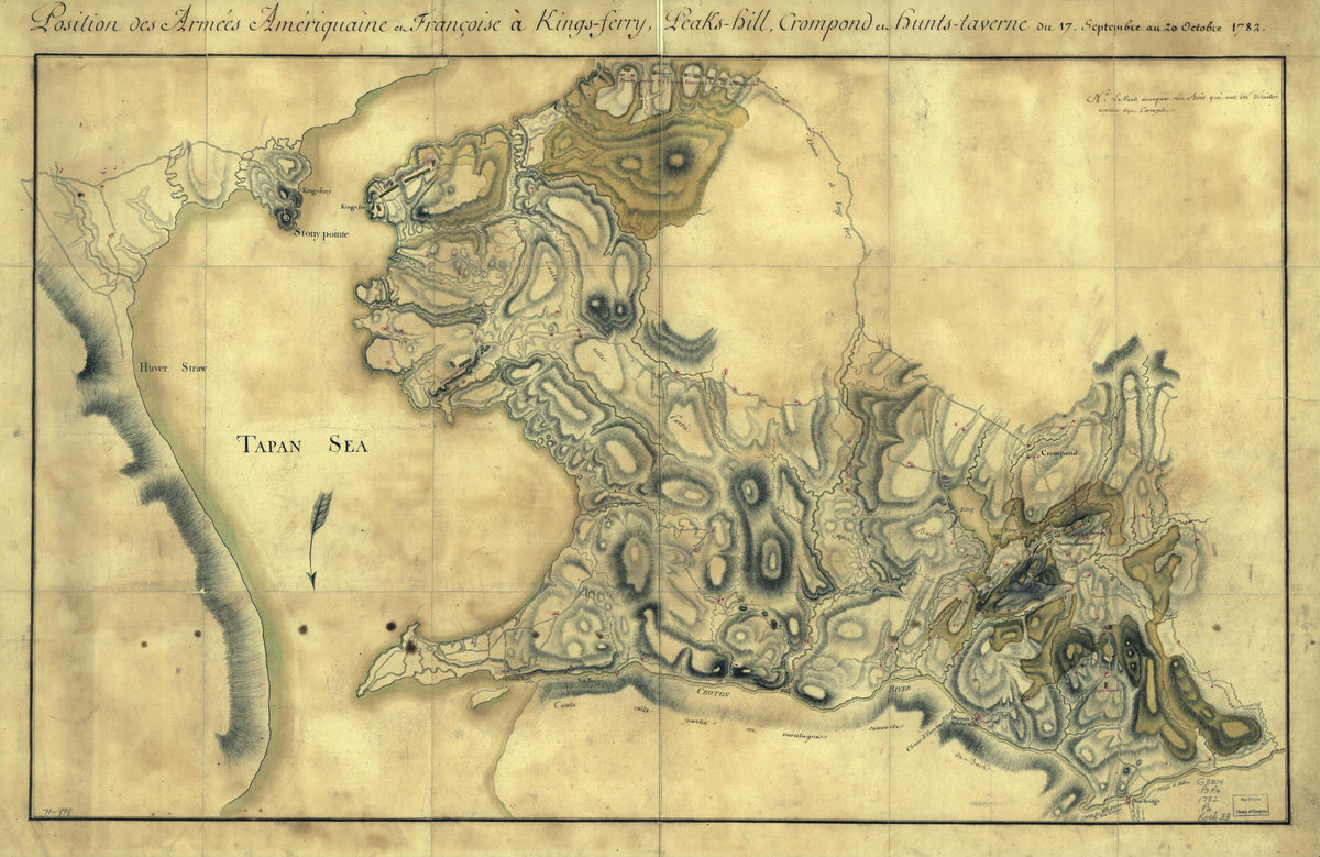 Ferry, Peaks-hill, Crompond Et Hunts-taverne Du 17. Septembre Au 20 Octobre 1782 by Relic Map Company