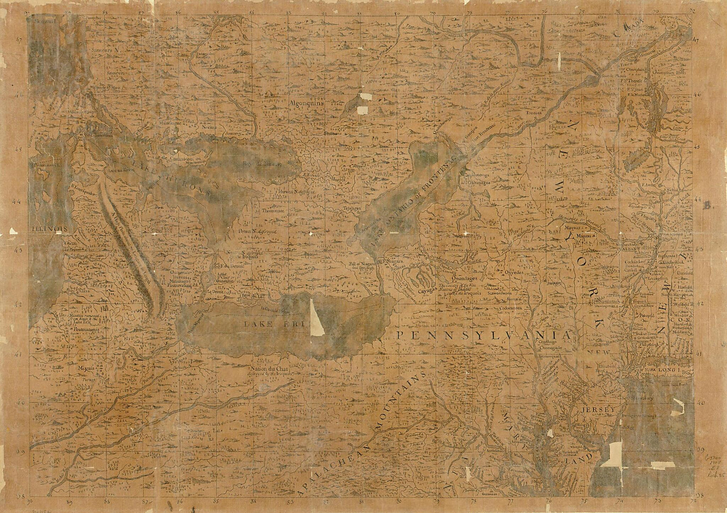 This old map of Unis: Partie Septentrionale from 1708 was created by  in 1708