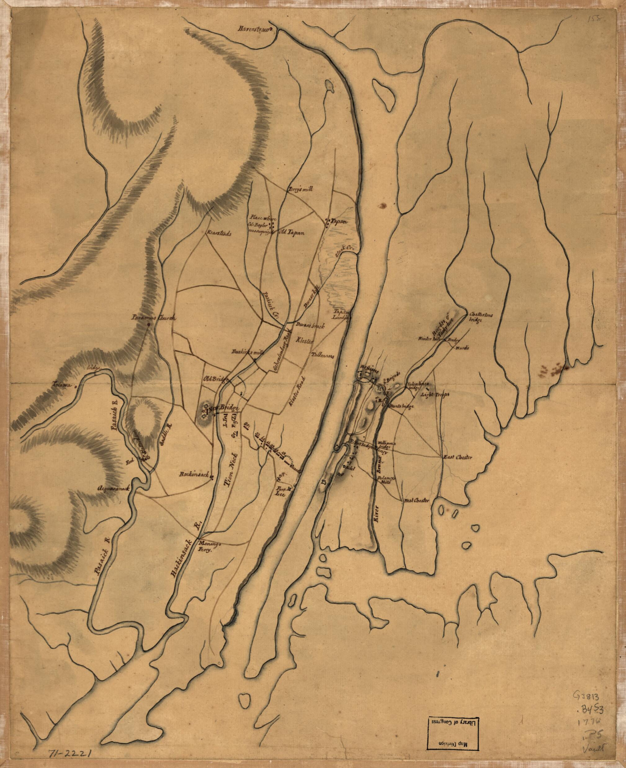 This old map of Plan of the Country at and In the Vicinity of Forts Lee and Independency, Showing the Position of the British Army from 1776 was created by  in 1776