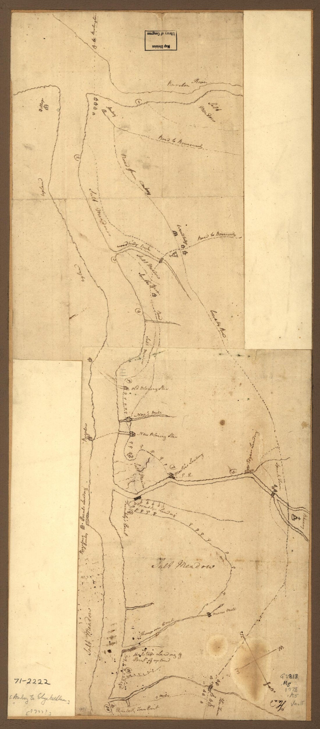 This old map of Amboy to Elizabethtown from 1778 was created by  in 1778