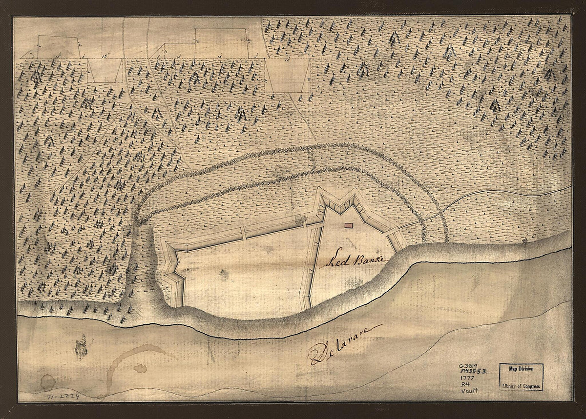 Red Banke 1777 by Relic Map Company