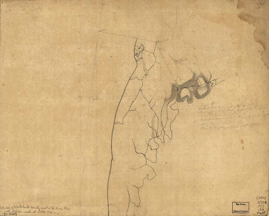 This old map of Westchester County Coast, New Rochelle to Horseneck River: Unfinished from 1776 was created by  in 1776