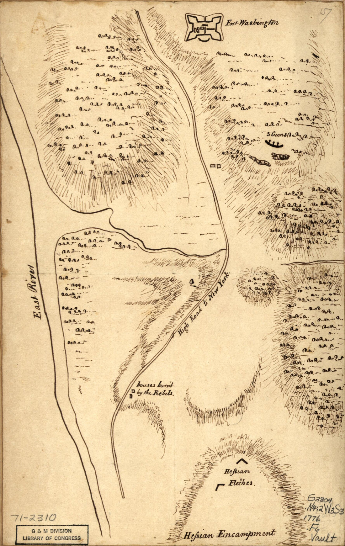 This old map of Fort Washington &amp; Vicinity from 1776 was created by  in 1776