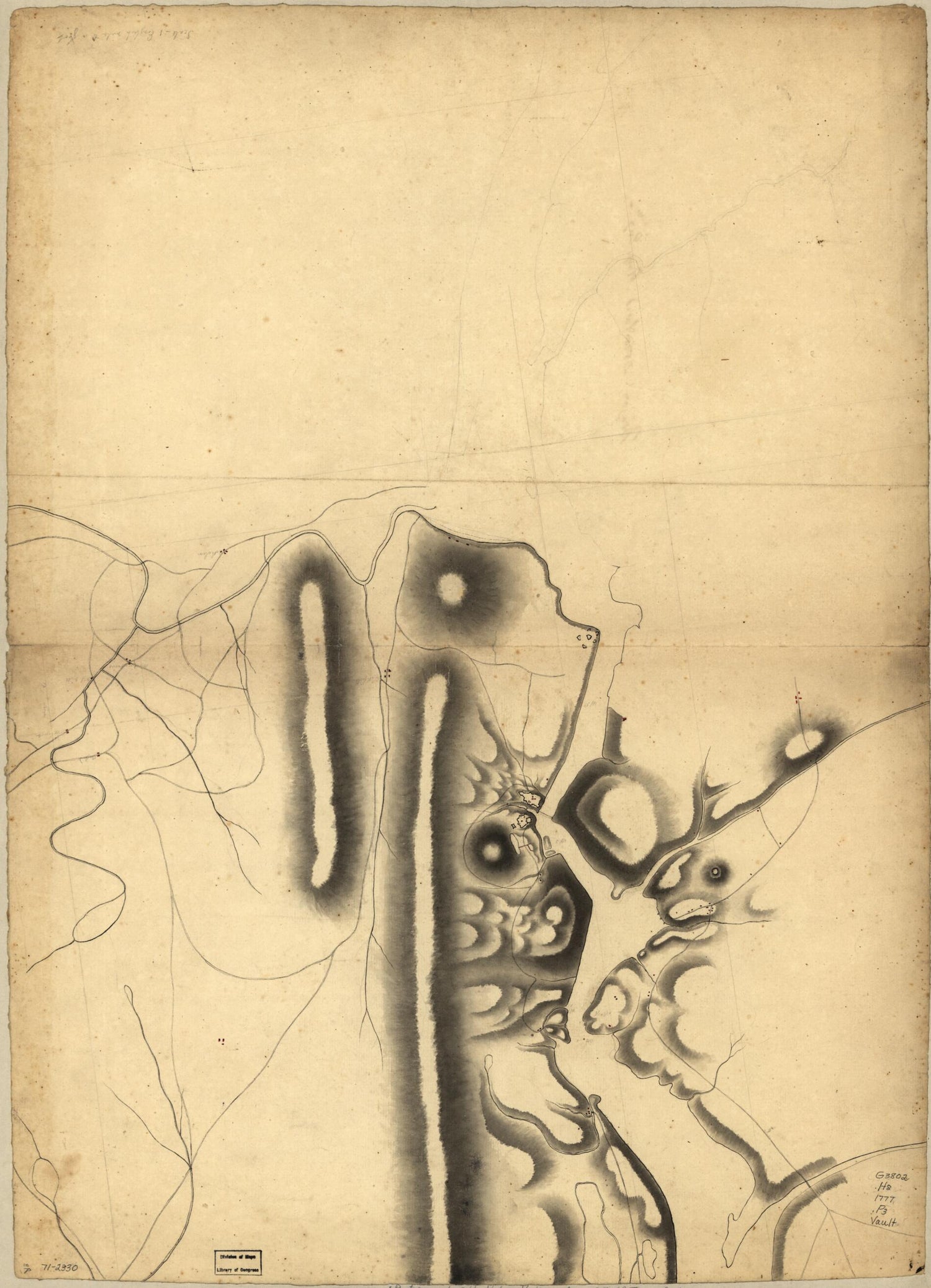 This old map of Part of a Map of the Hudson Highlands Showing Forts Clinton and Montgomery from 1777 was created by  in 1777