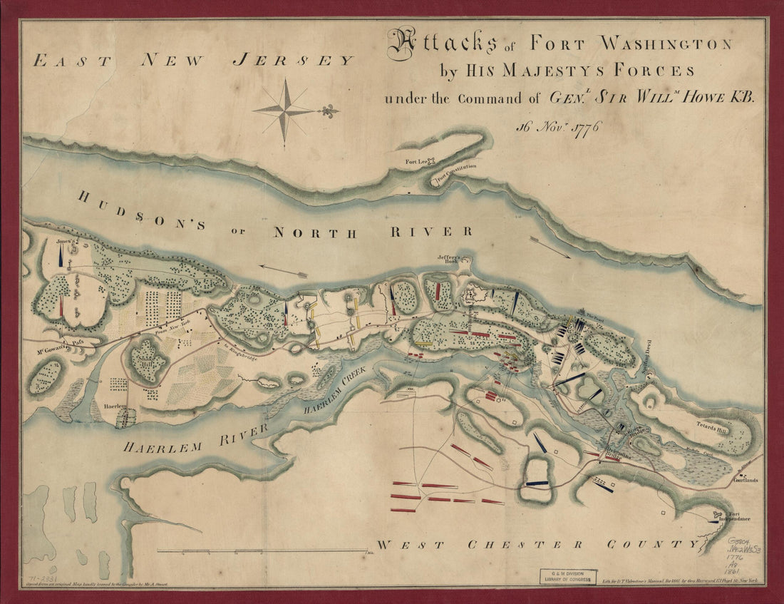This old map of Attacks of Fort Washington by His Majesty&