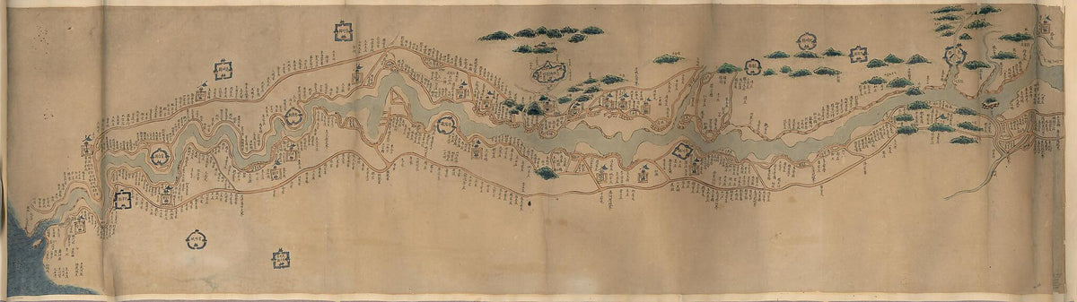 Shandong Sheng Huang He Tu. (山東省黄河圖, Map of the Yellow River In Shandong Province) 1881 by Relic Map Company