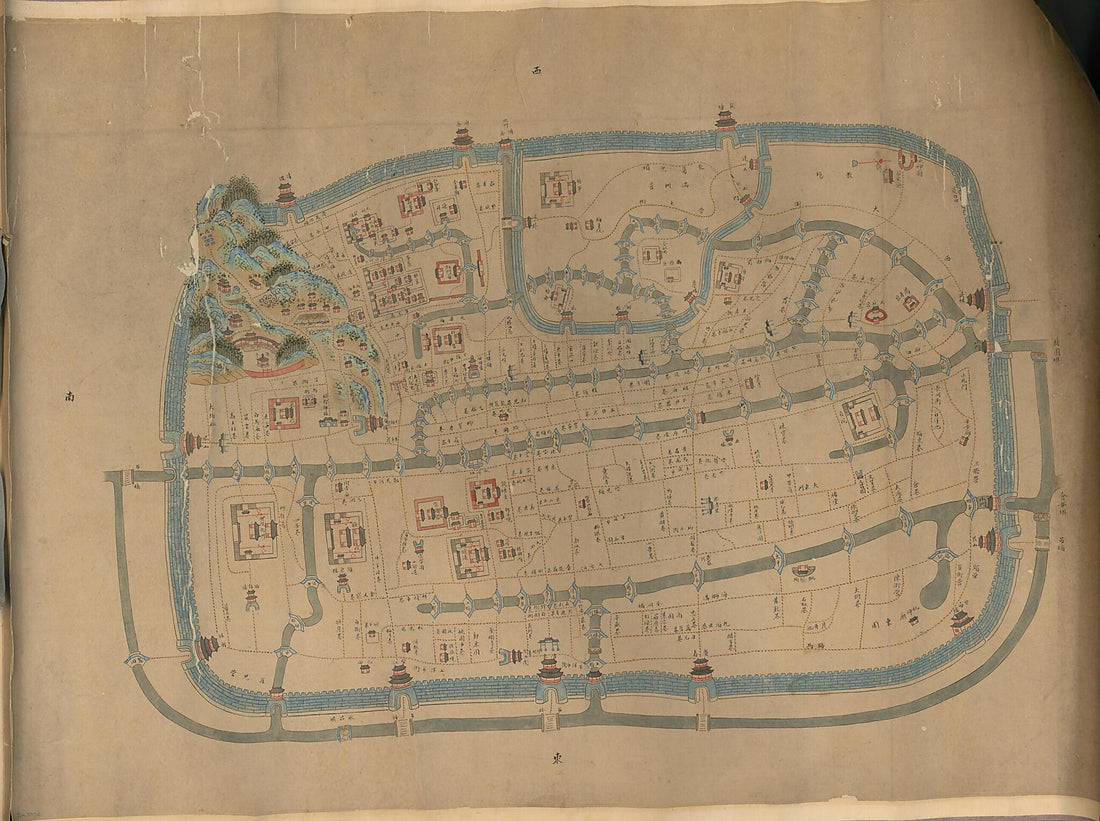 This old map of Zhejiang Sheng Yuan Fang Xiang Quan Tu. (浙江省垣坊巷全圖, City Plan of Hangzhou, Capital of Zhejiang Province) from 1867 was created by Arthur W. (Arthur William) Hummel in 1867