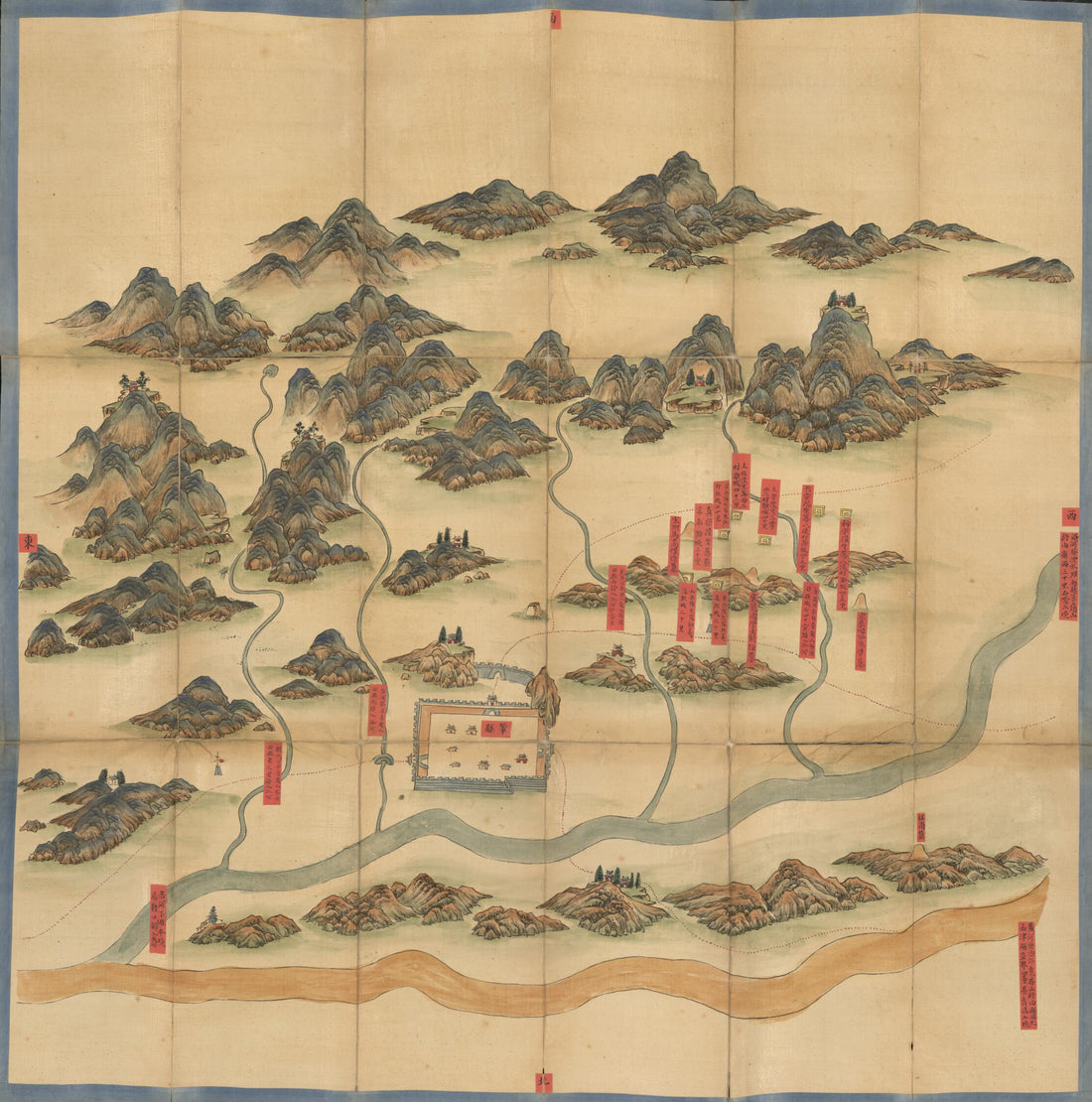 This old map of Gong Xian He Tu. (鞏縣河圖, Map of the River Systems In Gong County) from 1734 was created by Arthur W. (Arthur William) Hummel in 1734