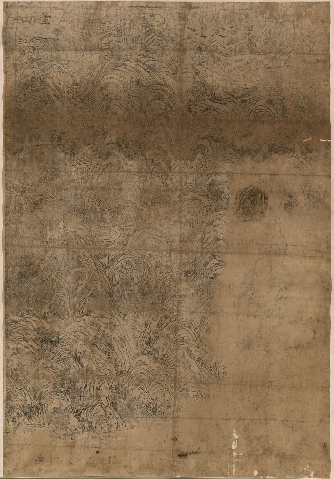 This old map of Wutaishan Sheng Jing Quan Tu (五台山聖境全圖 /, Panoramic Map of Mount Wutai) from 1846 was created by  Gelonglongzhu, Arthur W. (Arthur William) Hummel in 1846