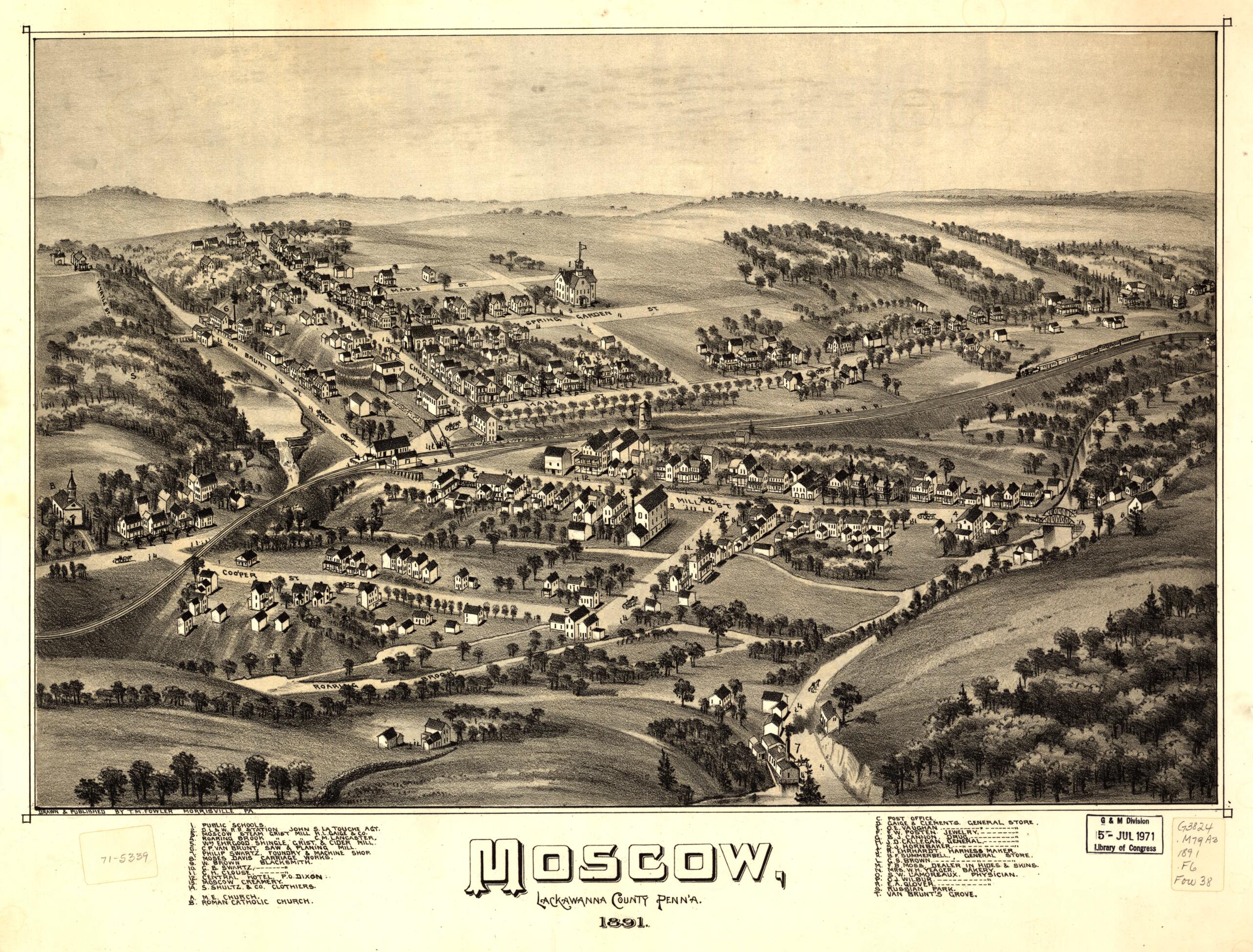 This old map of Moscow, Lackawanna County, Penn&