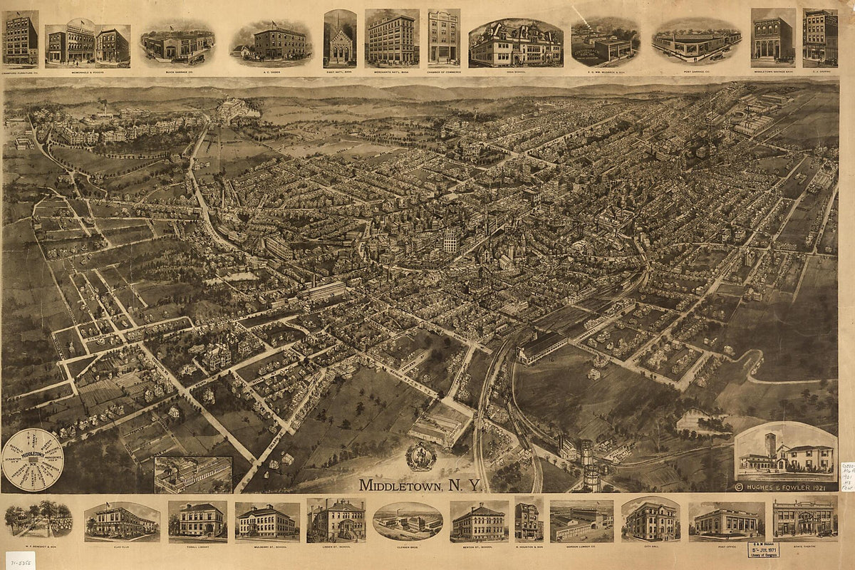 Middletown, New York 1921 by Relic Map Company