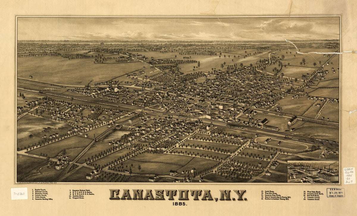 Canastota, New York 1885 by Relic Map Company