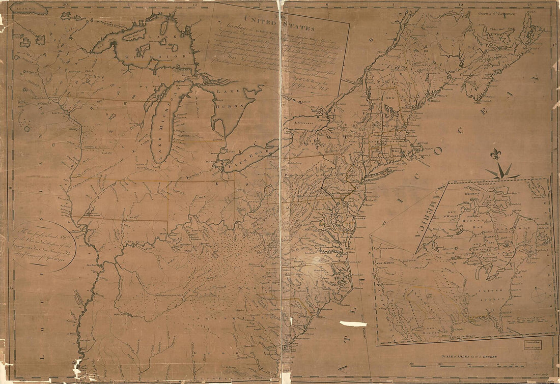 This old map of The United States According to the Definitive Treaty of Peace Signed at Paris Sept. 3d. 1783 from 1784 was created by William McMurray, Robert Scot in 1784