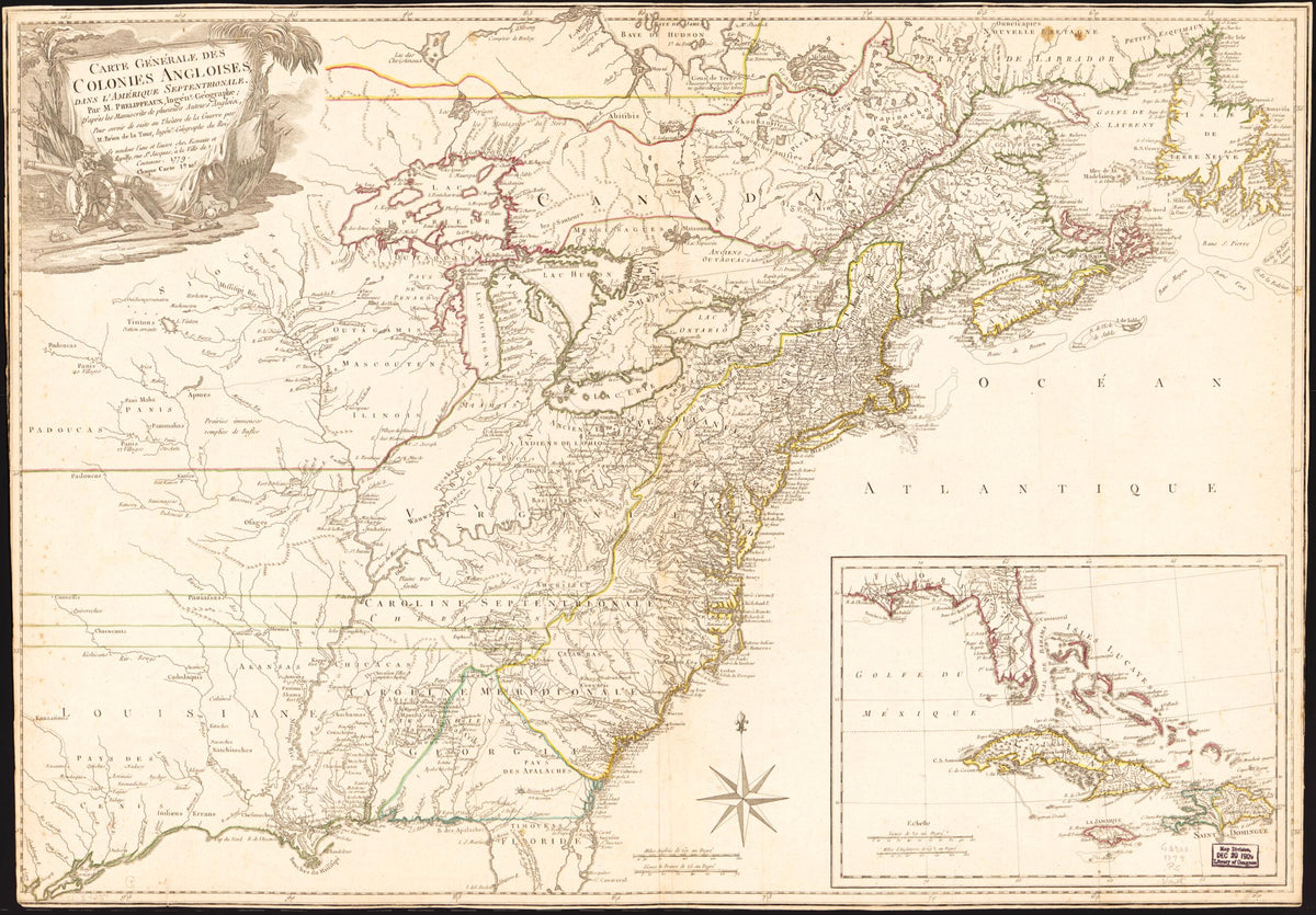 Carte Générale Des Colonies Angloises, Dans L&