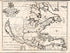 A New Map of North America Shewing Its Principal Divisions, Chief Cities, Townes, Rivers, Mountains &c 1722 by Relic Map Company