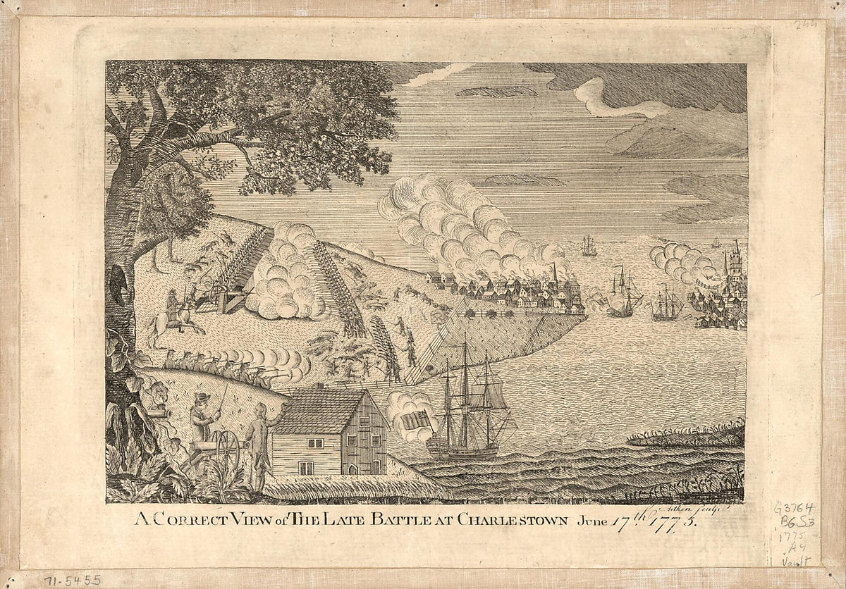 A Correct View of the Late Battle at Charlestown : June 17th, 1775 (Correct View of the Late Battle at Charlestown) by Relic Map Company
