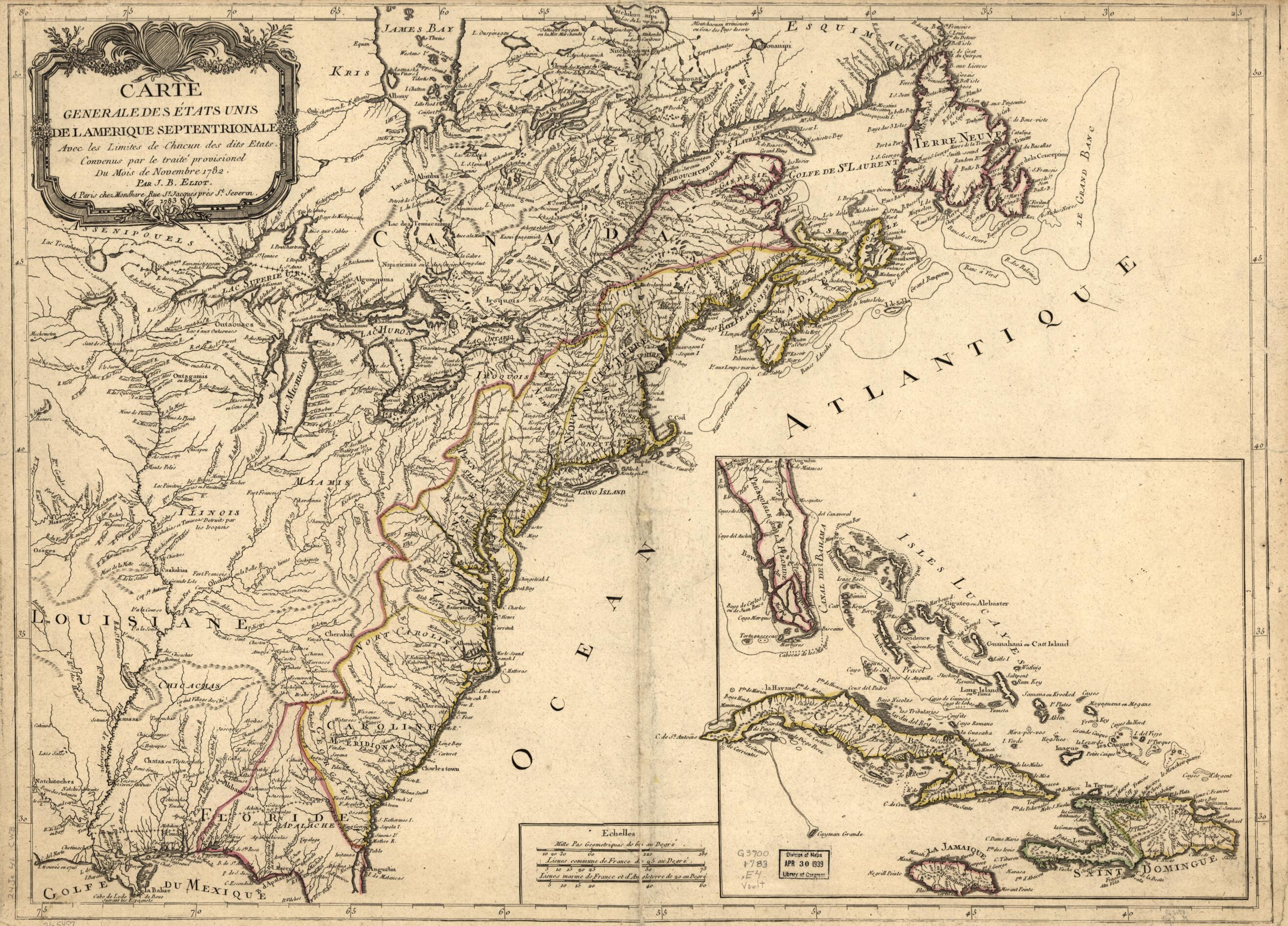 This old map of Carte Generale Des États Unis De L&