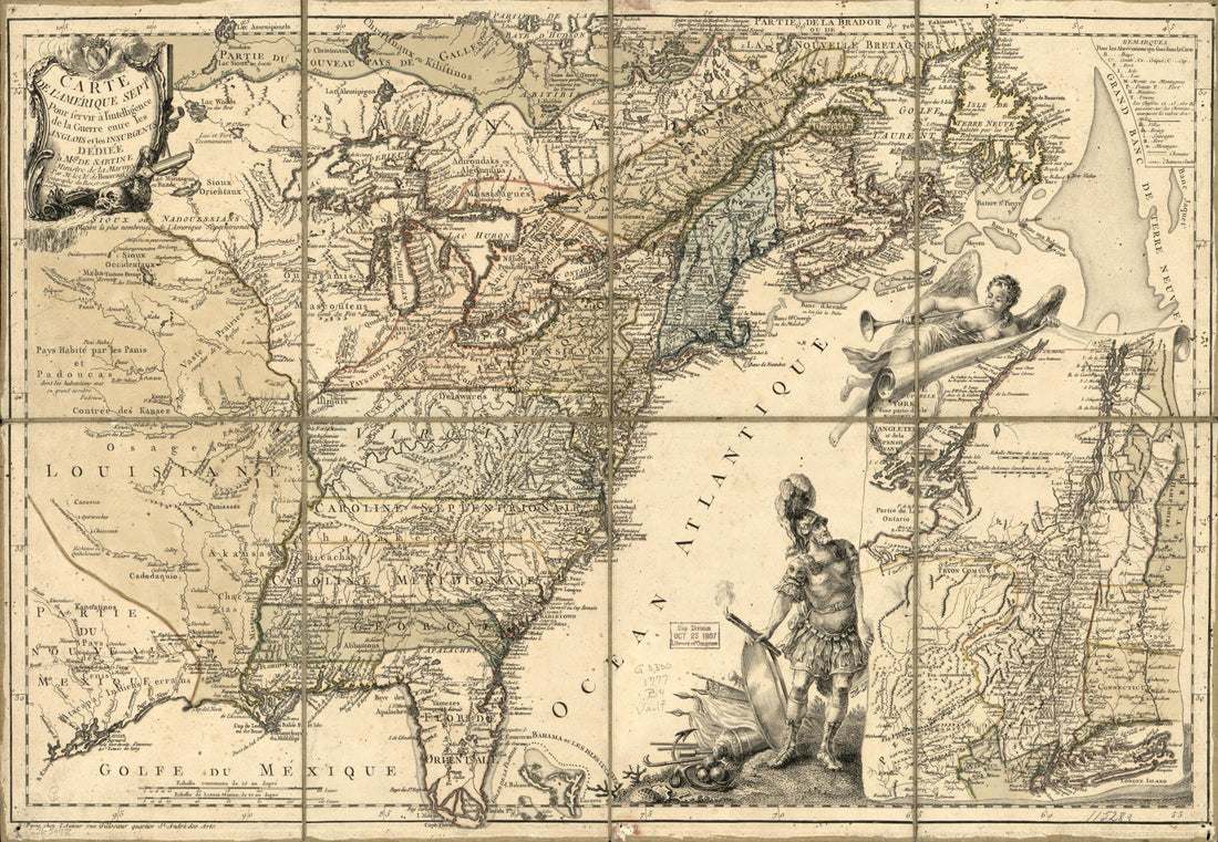 This old map of Theatre De La Guerre En Amérique from 1777 was created by  Louis in 1777