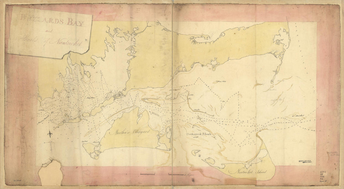 This old map of Buzzards Bay and Shoals of Nantucket from 1778 was created by John Knight in 1778