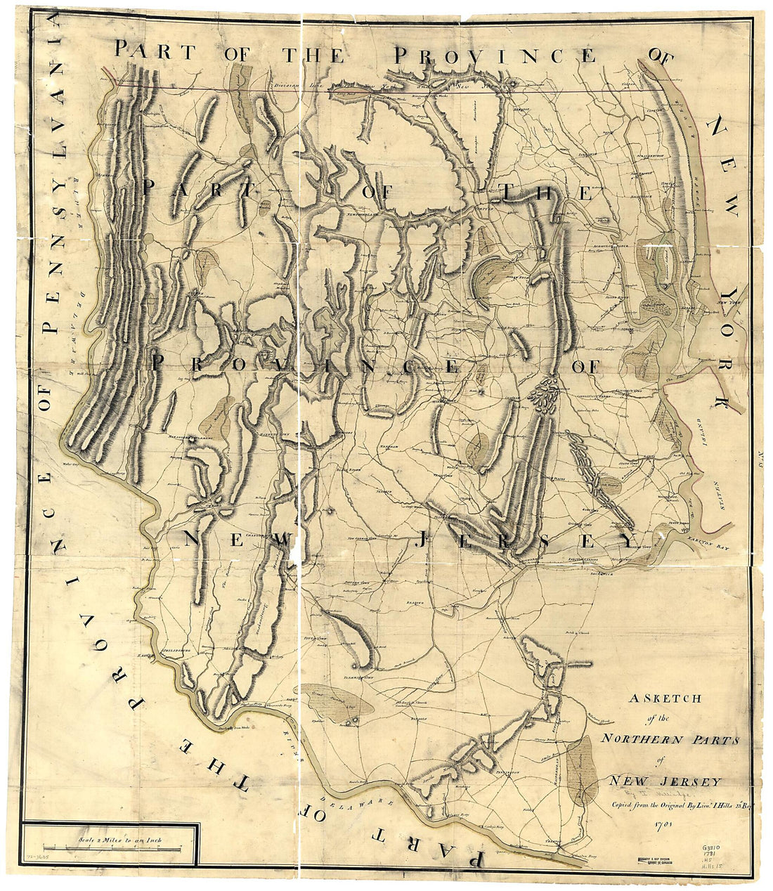 This old map of A Sketch of the Northern Parts of New Jersey from 1781 was created by John Hills, Thomas Millidge, Benjamin Morgan in 1781