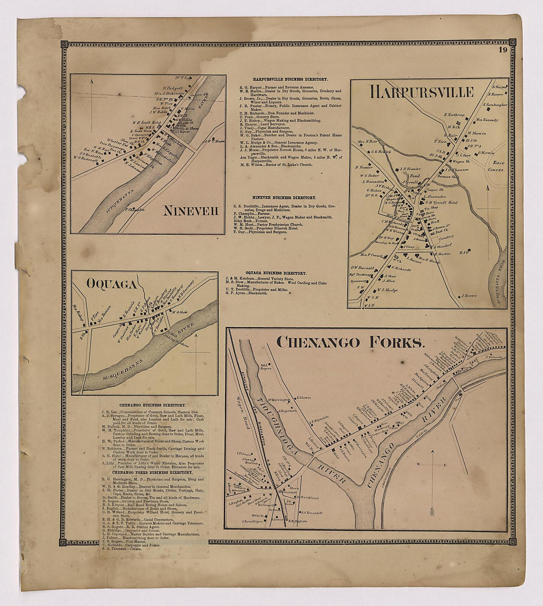 This old map of Image 11 of New Topographical Atlas of Broome County, New York from New Topographical Atlas of Broome County, New York from 1866 was created by  Stone &amp; Stewart in 1866