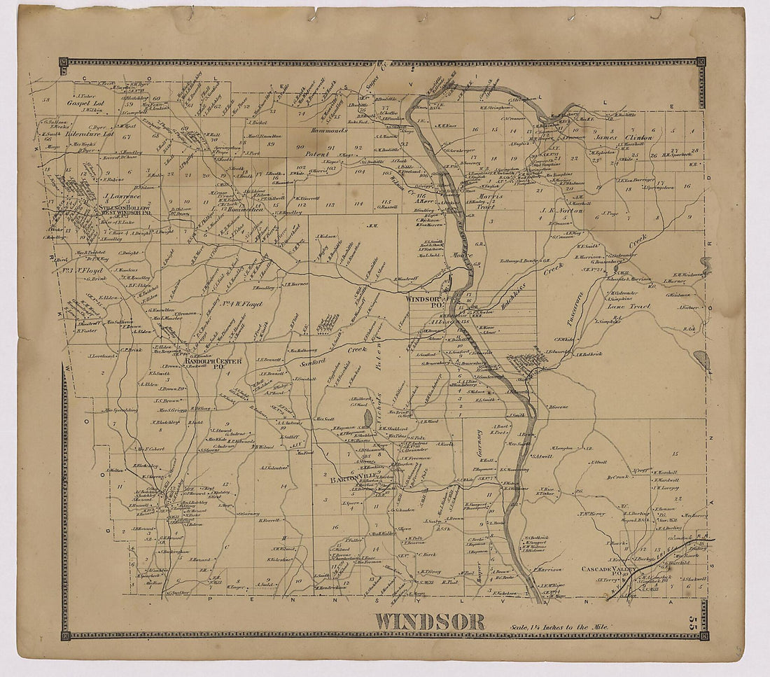 This old map of Image 31 of New Topographical Atlas of Broome County, New York from New Topographical Atlas of Broome County, New York from 1866 was created by  Stone &amp; Stewart in 1866