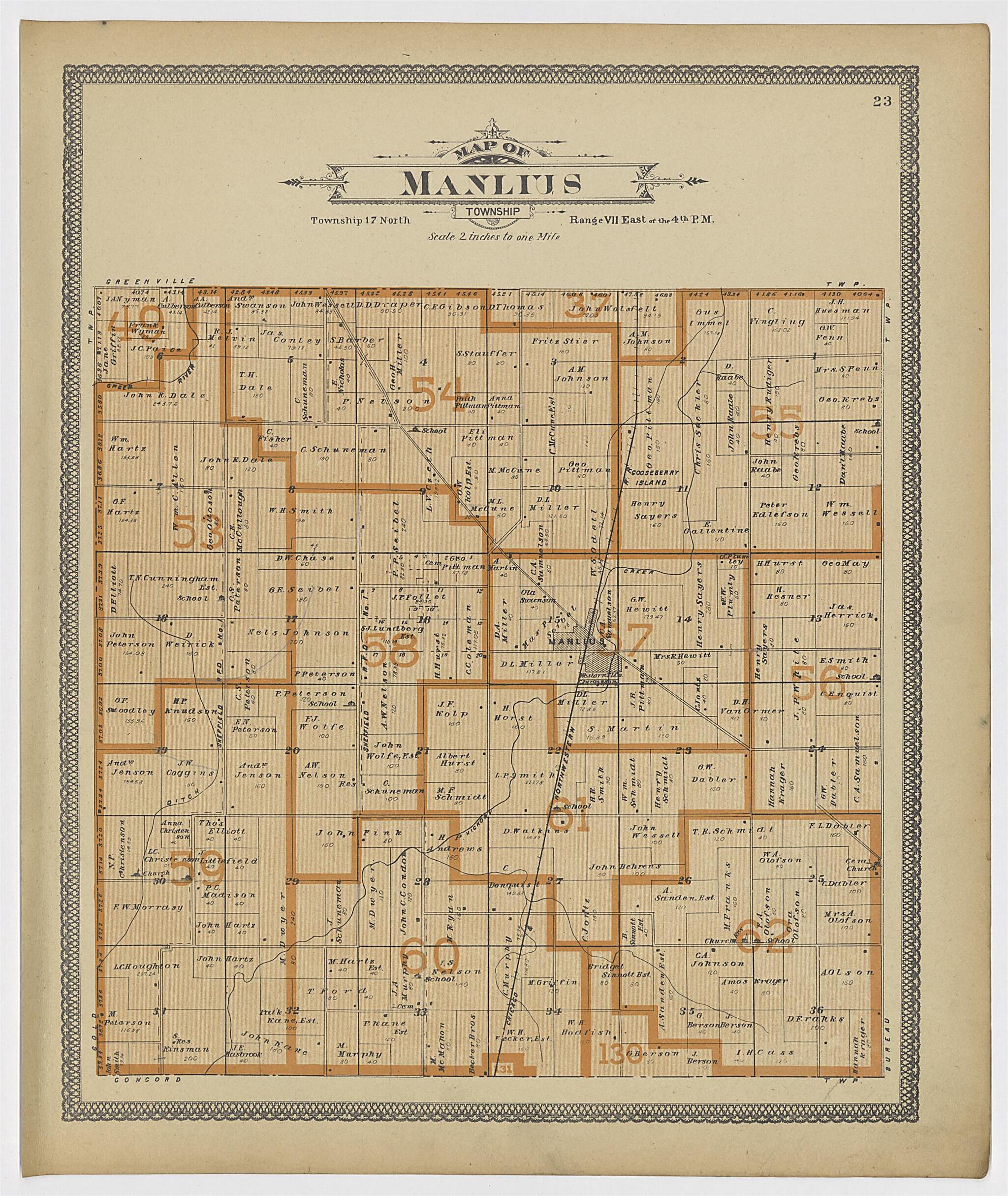 This old map of Image 13 of 20th Century Atlas of Bureau County, Illinois from Atlas of Bureau County, Illinois from 1905 was created by  Middle-West Publishing Co in 1905