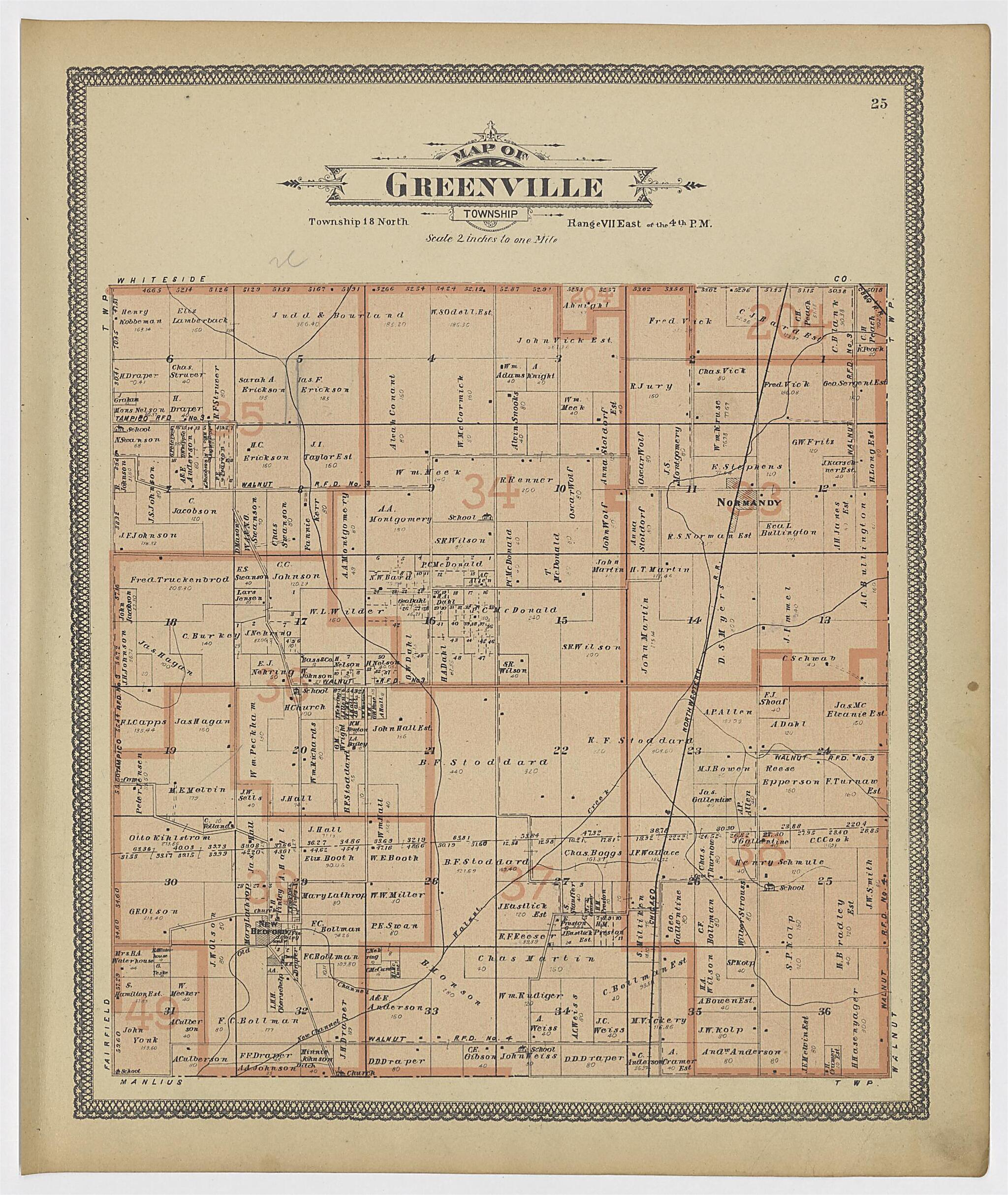 This old map of Image 14 of 20th Century Atlas of Bureau County, Illinois from Atlas of Bureau County, Illinois from 1905 was created by  Middle-West Publishing Co in 1905