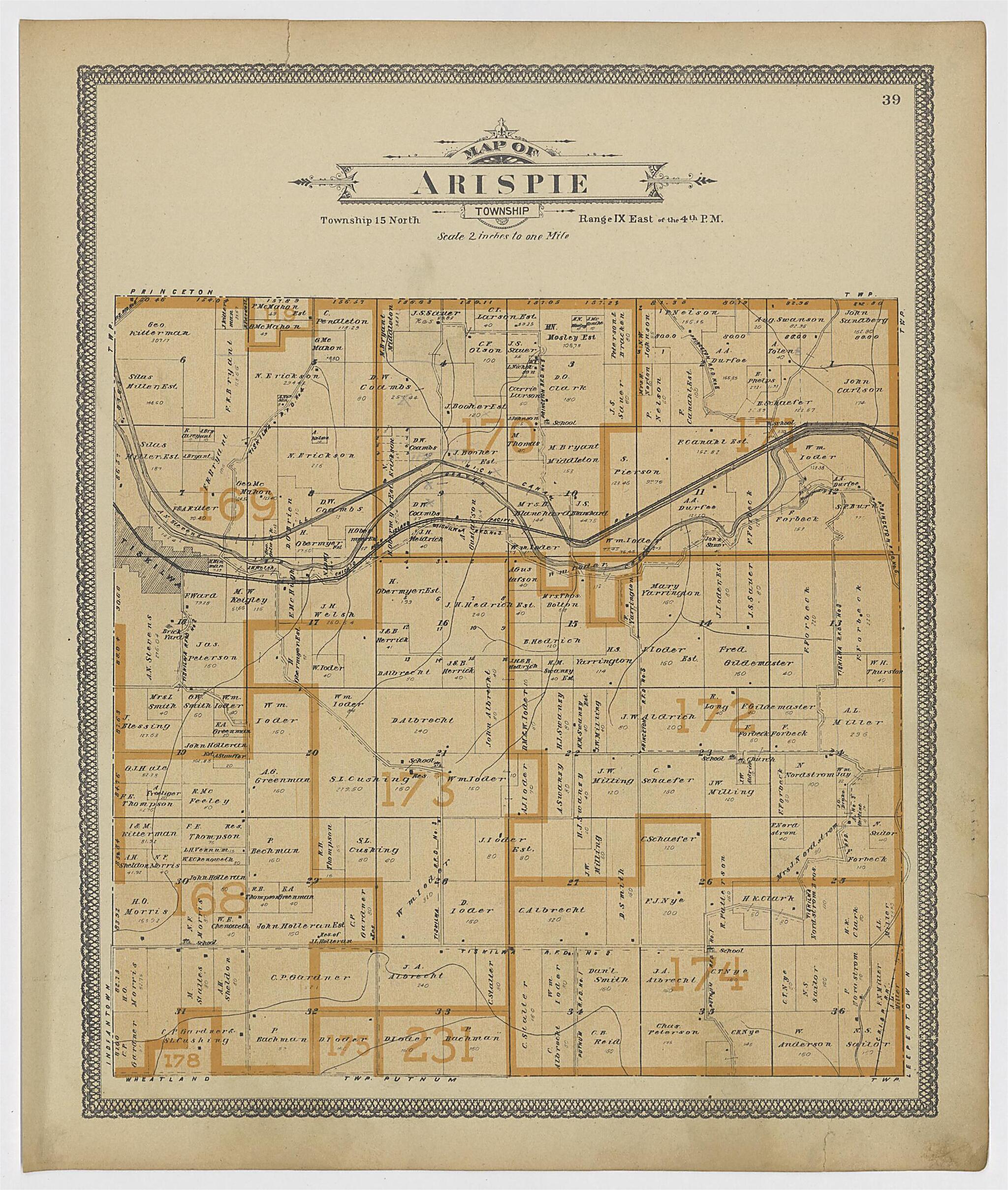 This old map of Image 21 of 20th Century Atlas of Bureau County, Illinois from Atlas of Bureau County, Illinois from 1905 was created by  Middle-West Publishing Co in 1905