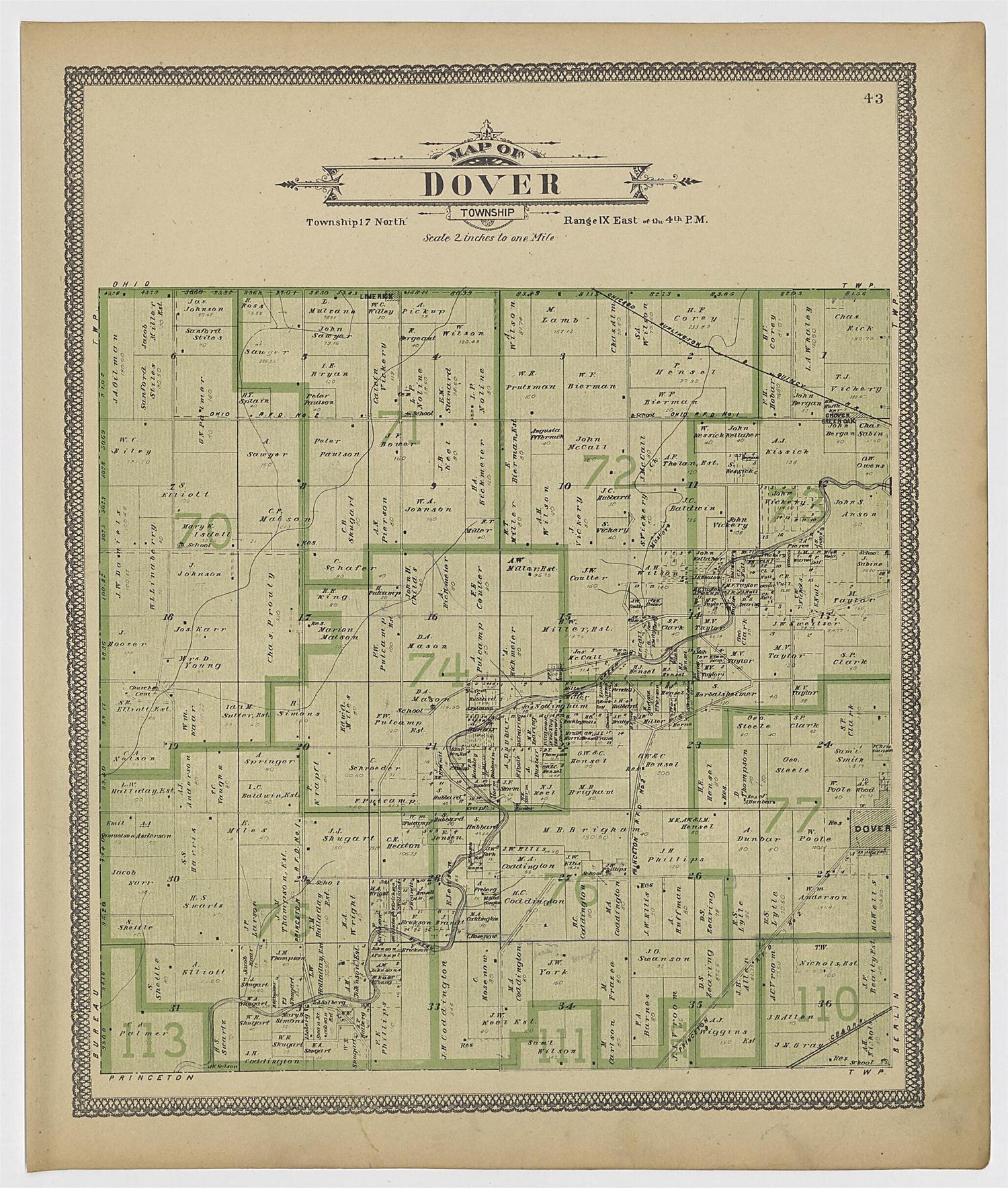 This old map of Image 25 of 20th Century Atlas of Bureau County, Illinois from Atlas of Bureau County, Illinois from 1905 was created by  Middle-West Publishing Co in 1905