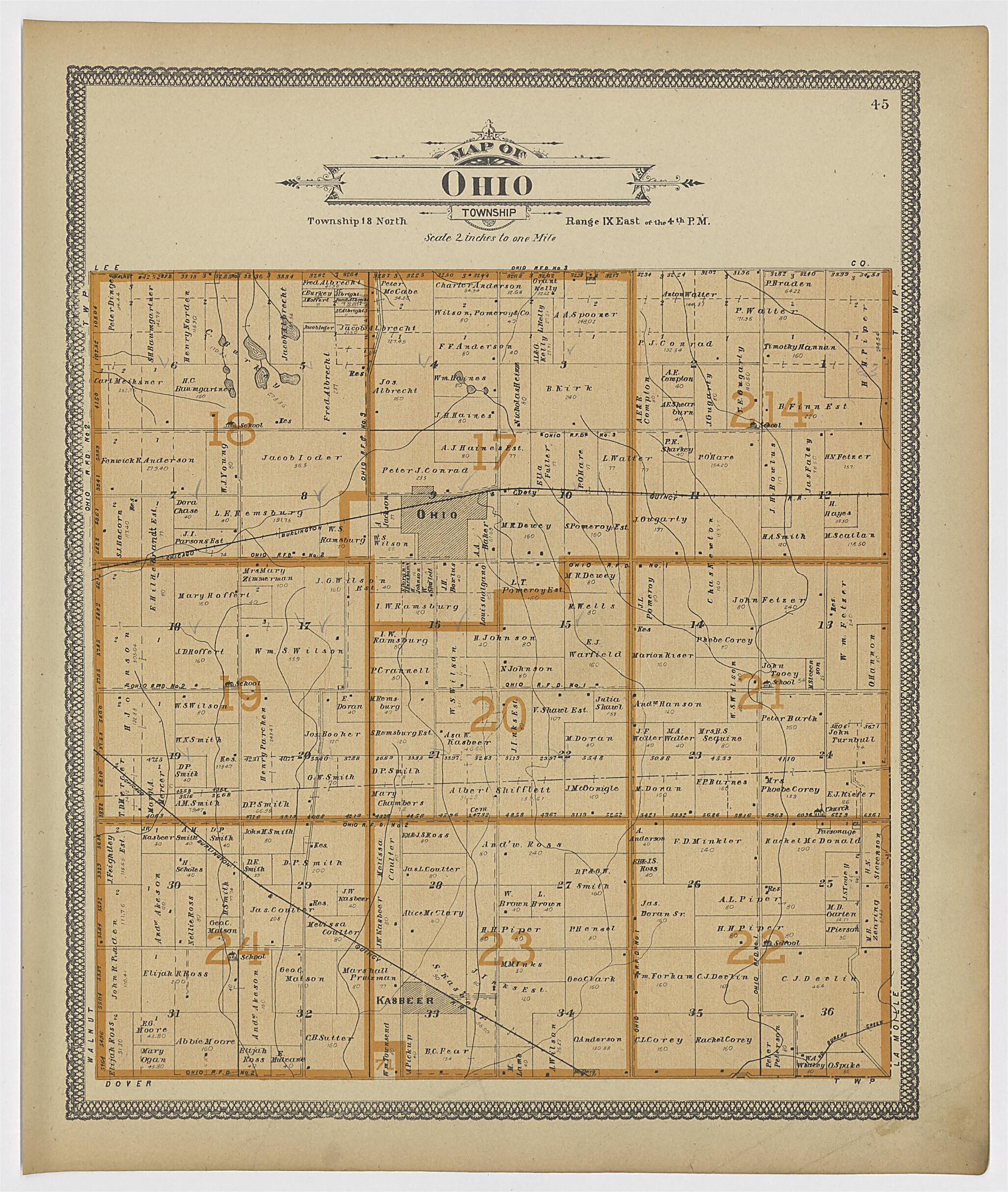 This old map of Image 26 of 20th Century Atlas of Bureau County, Illinois from Atlas of Bureau County, Illinois from 1905 was created by  Middle-West Publishing Co in 1905