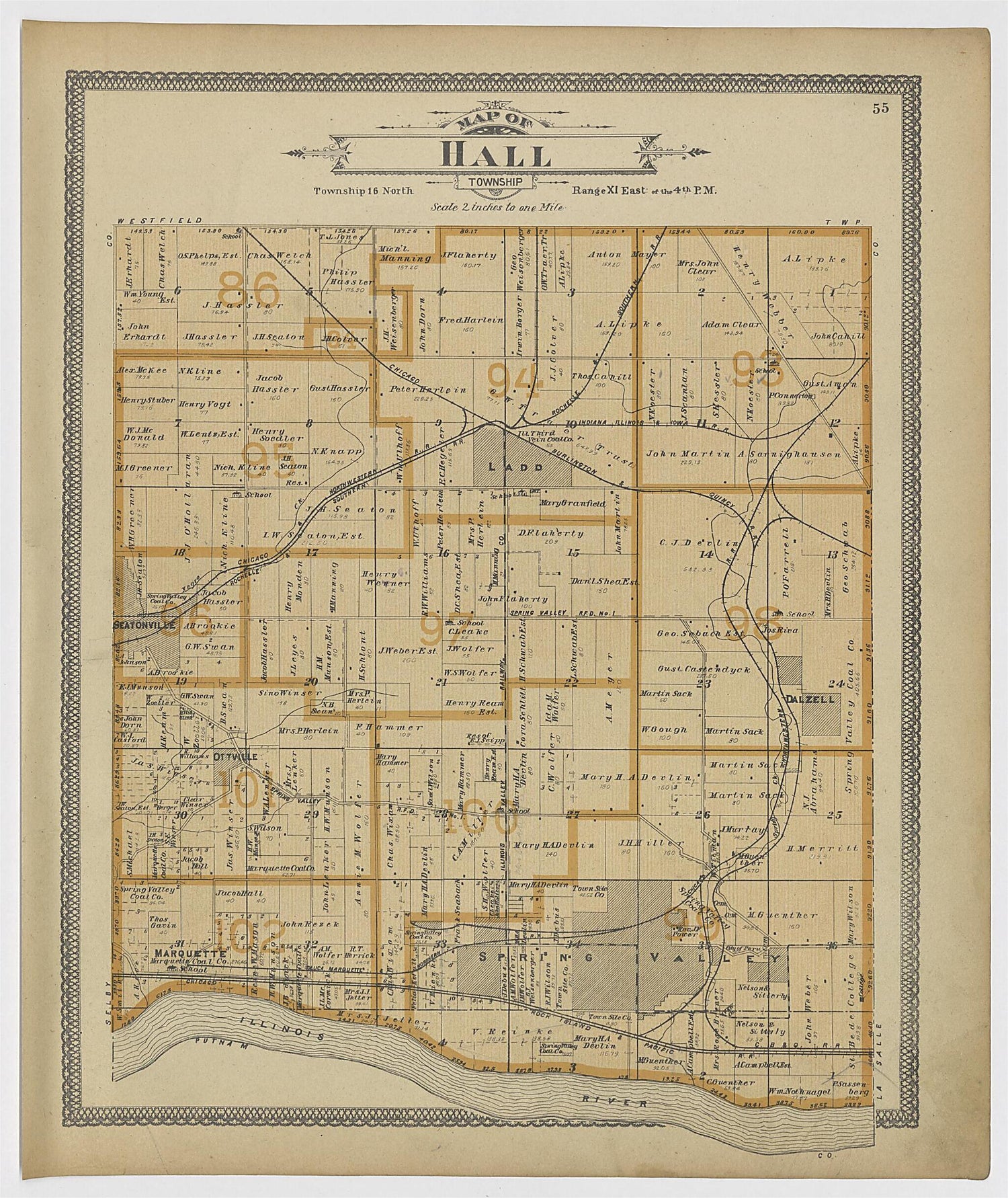 This old map of Image 31 of 20th Century Atlas of Bureau County, Illinois from Atlas of Bureau County, Illinois from 1905 was created by  Middle-West Publishing Co in 1905
