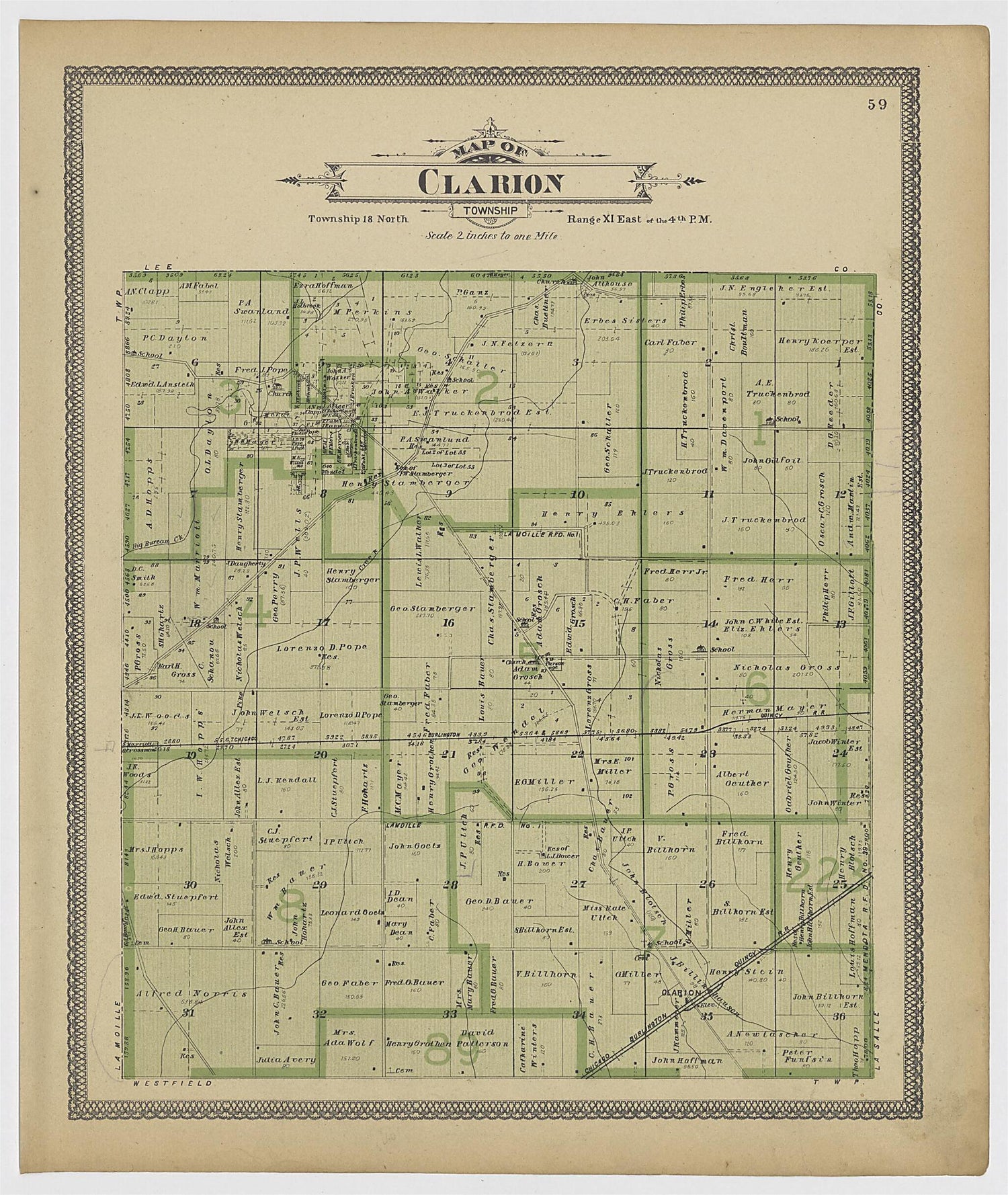 This old map of Image 33 of 20th Century Atlas of Bureau County, Illinois from Atlas of Bureau County, Illinois from 1905 was created by  Middle-West Publishing Co in 1905