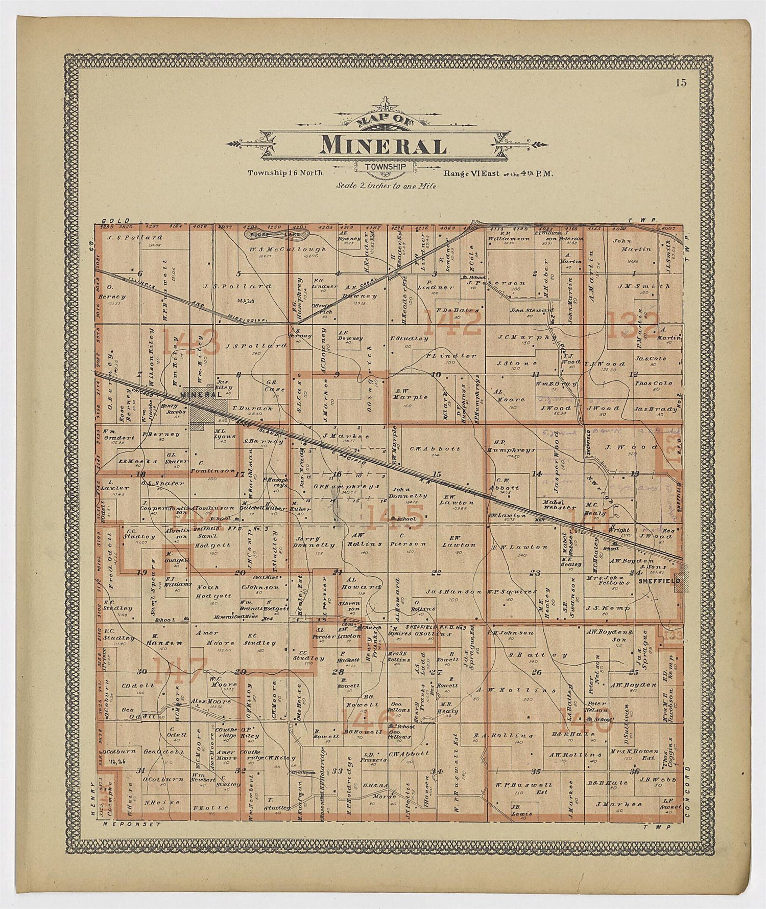 This old map of Image 9 of 20th Century Atlas of Bureau County, Illinois from Atlas of Bureau County, Illinois from 1905 was created by  Middle-West Publishing Co in 1905