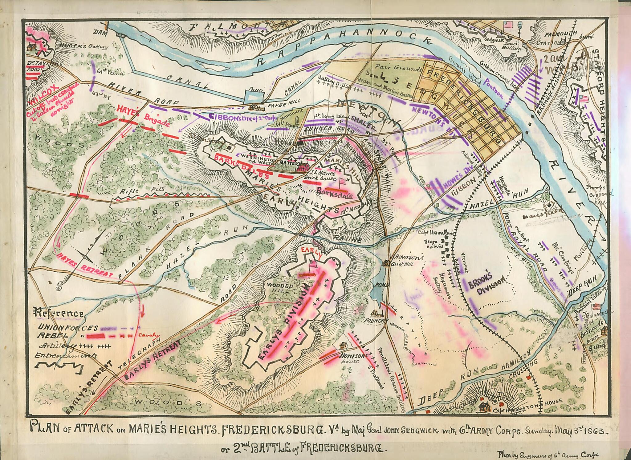 This old map of Plan of Attack On Marie&