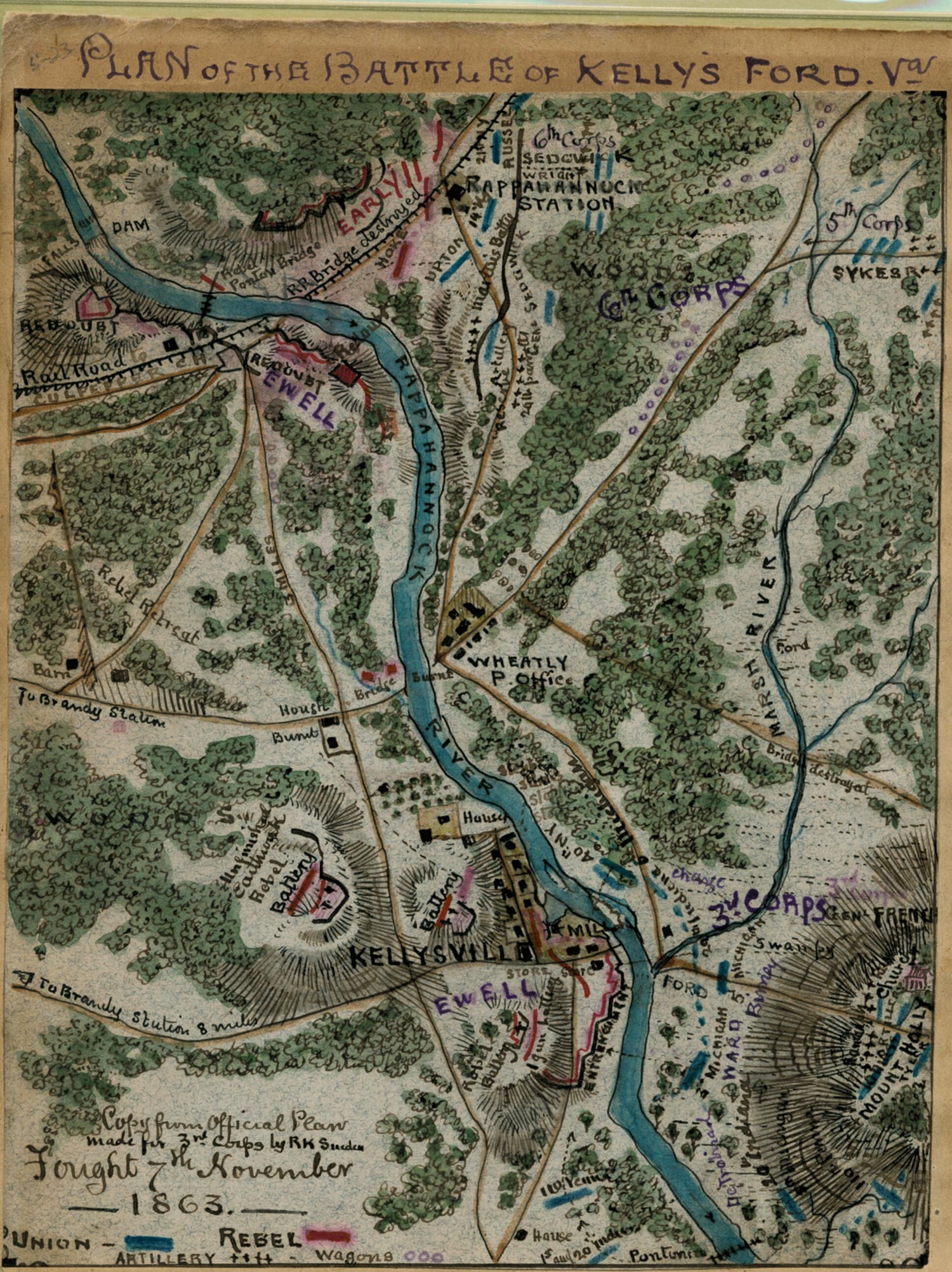 This old map of Plan of the Battle of Kelly&