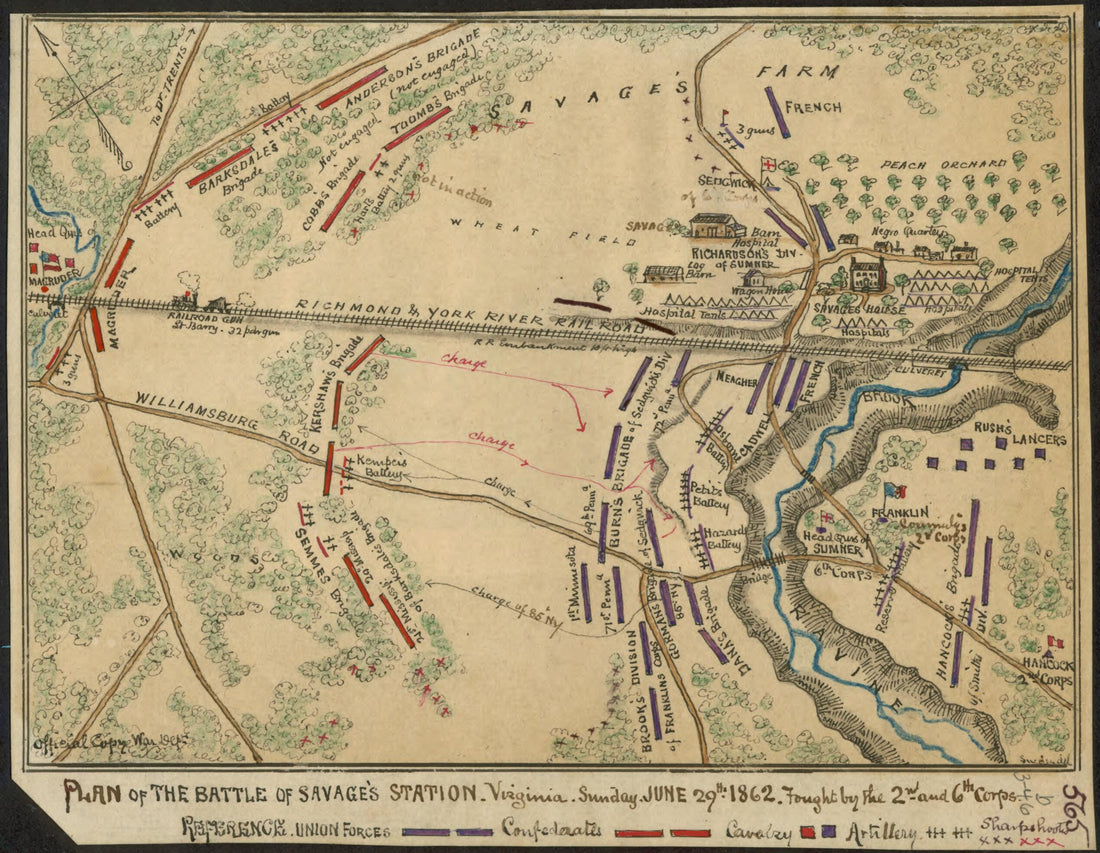 This old map of Plan of the Battle of Savage&