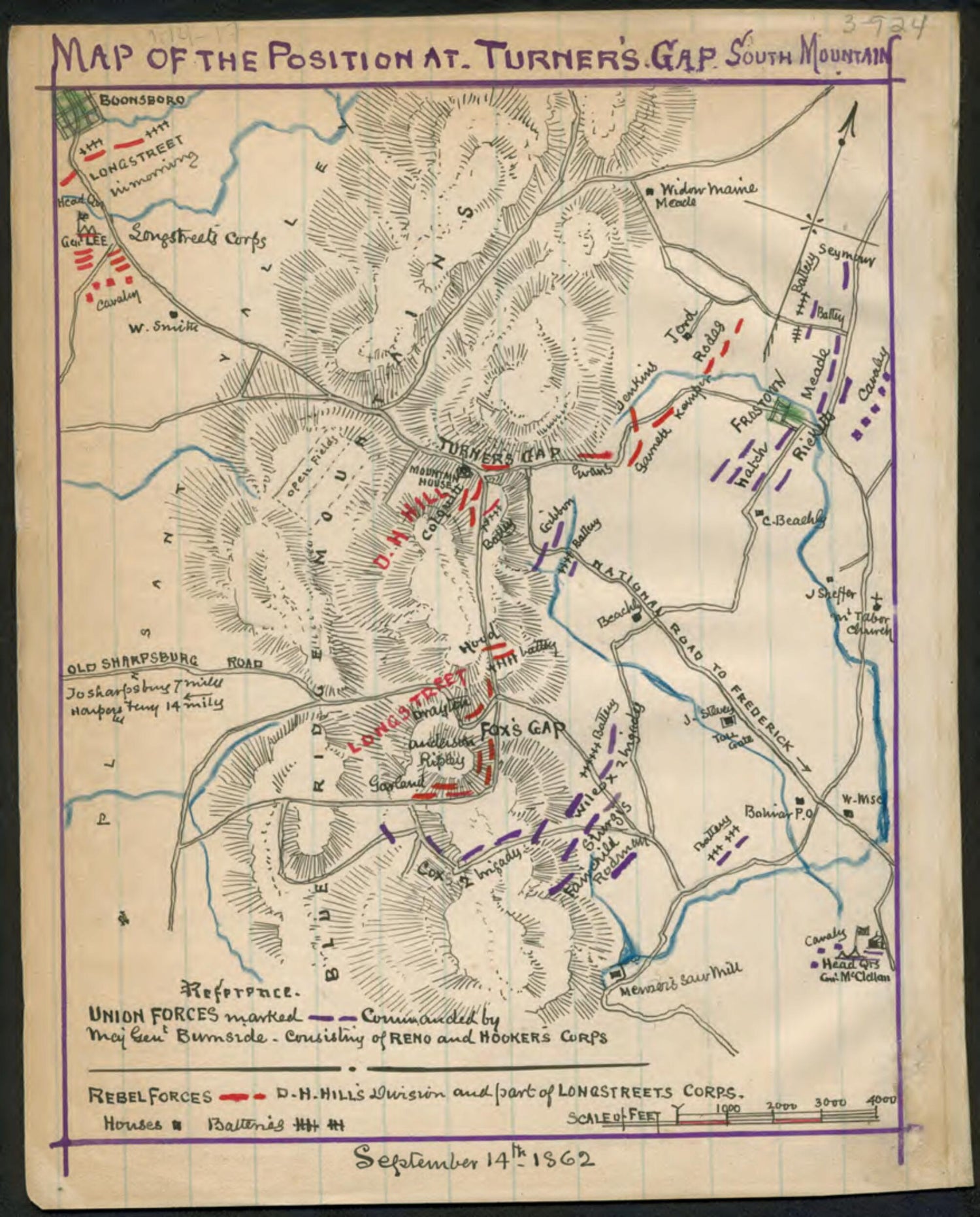 This old map of Map of the Position at Turner&