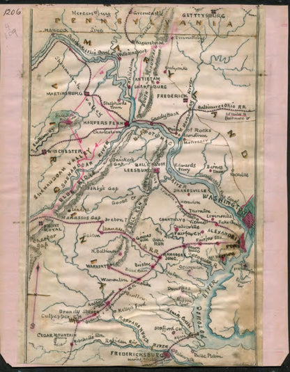 Map of the Potomac River 1861 by Relic Map Company