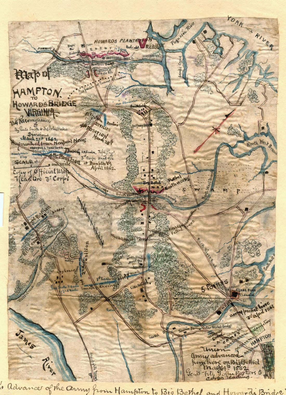 This old map of Map of Hampton to Howard&