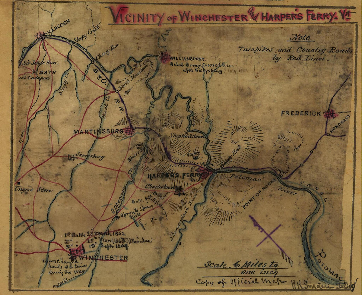 Vicinity of Winchester and Harper&