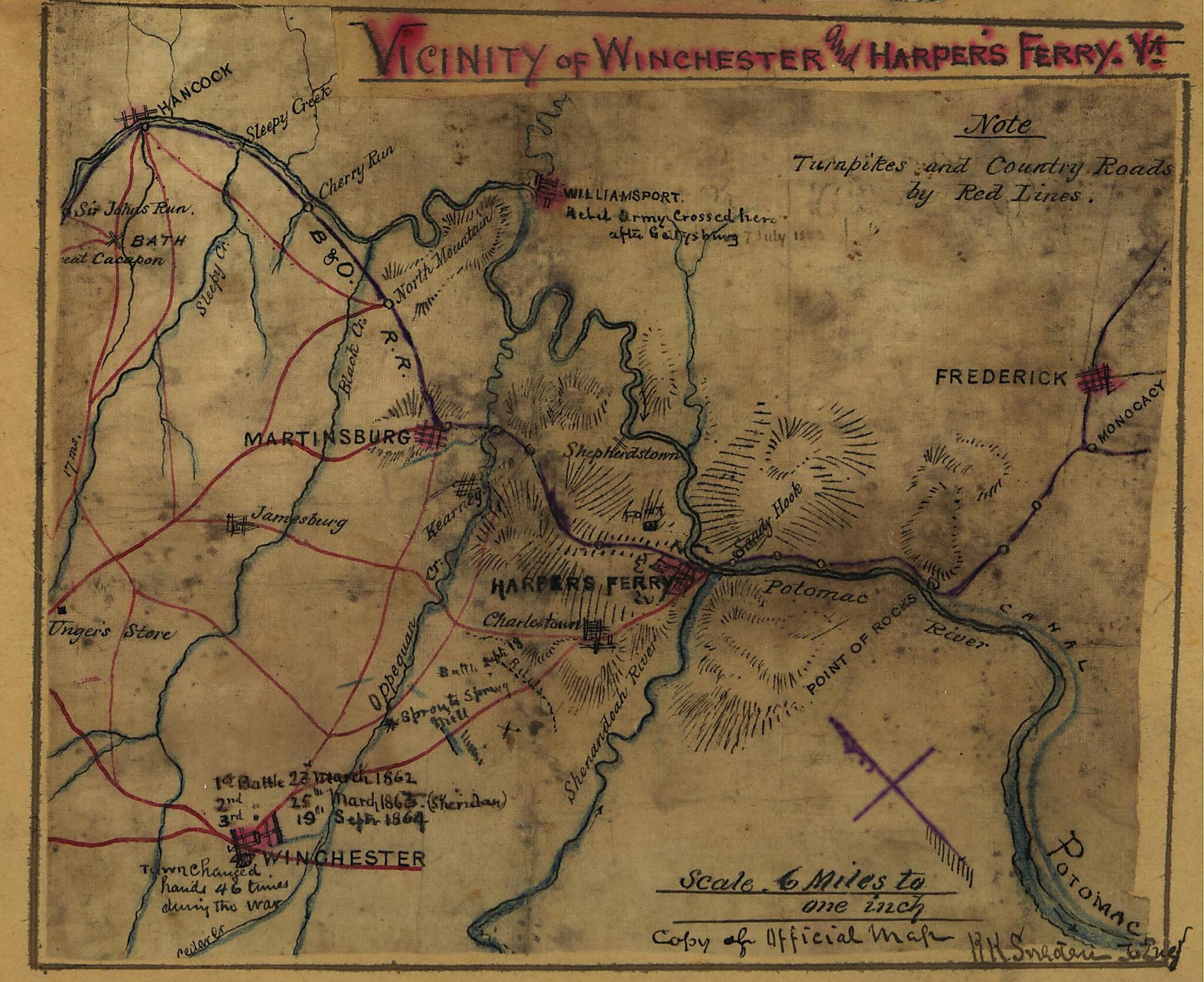 This old map of Vicinity of Winchester and Harper&