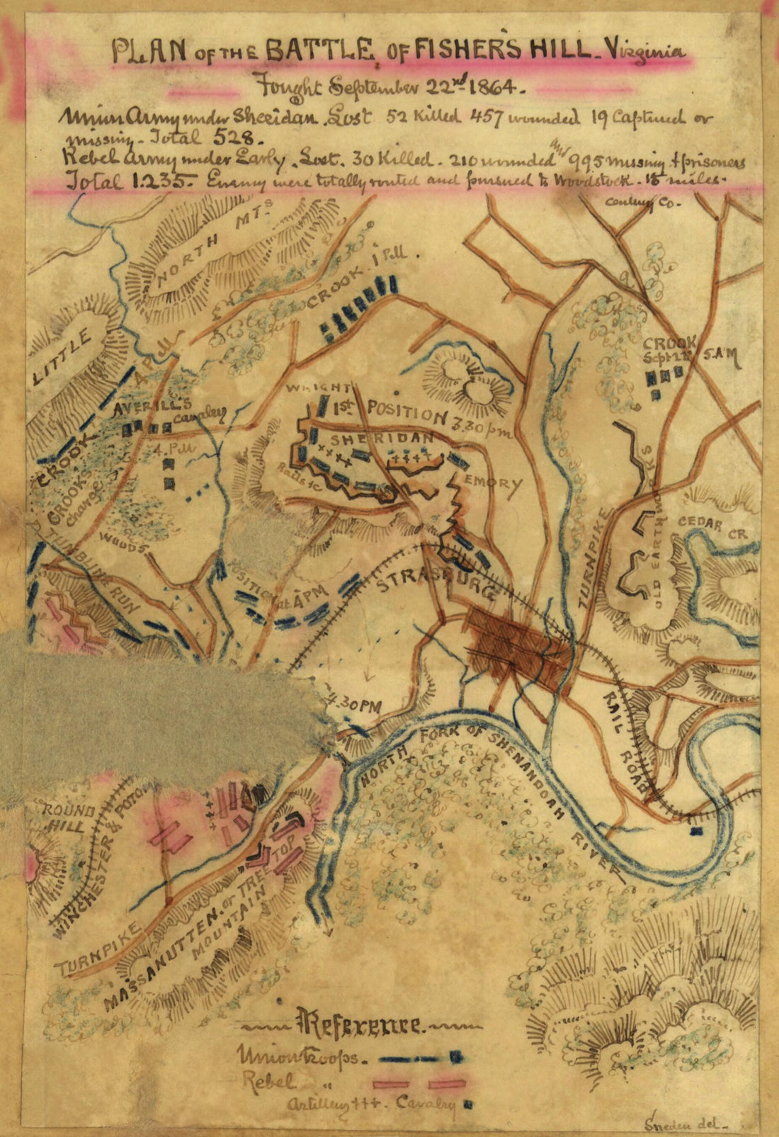 This old map of Plan of the Battle of Fisher&