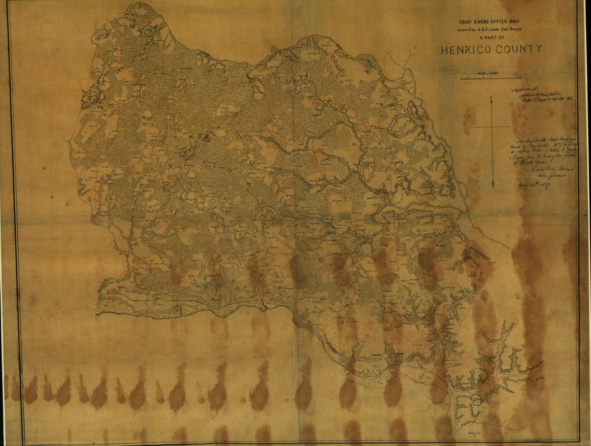 A Part of Henrico County 1862 by Relic Map Company