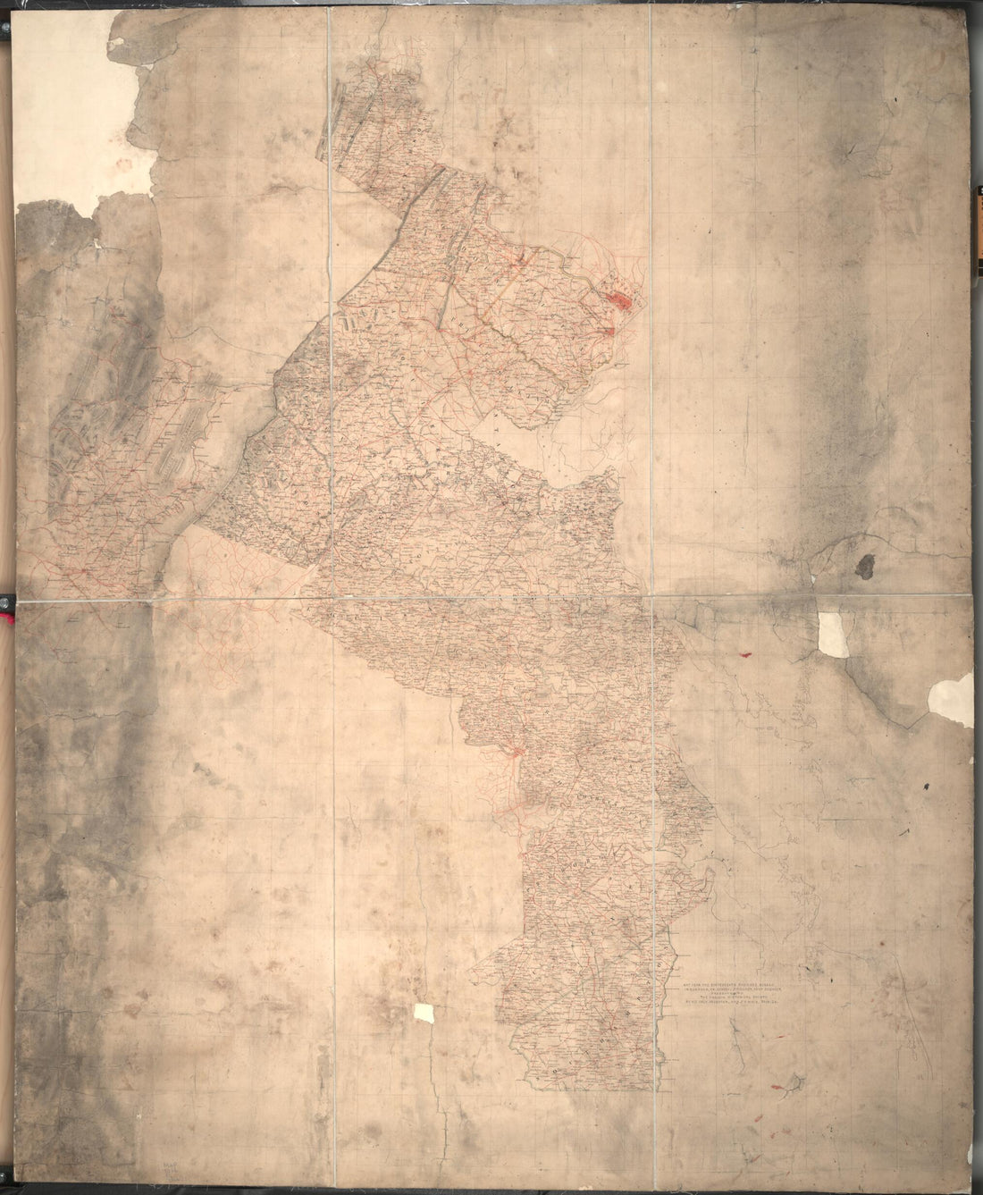 This old map of Map of Eastern and Central Virginia from 1864 was created by  Confederate States of America. Army. Dept. Of Northern Virginia. Chief Engineer&