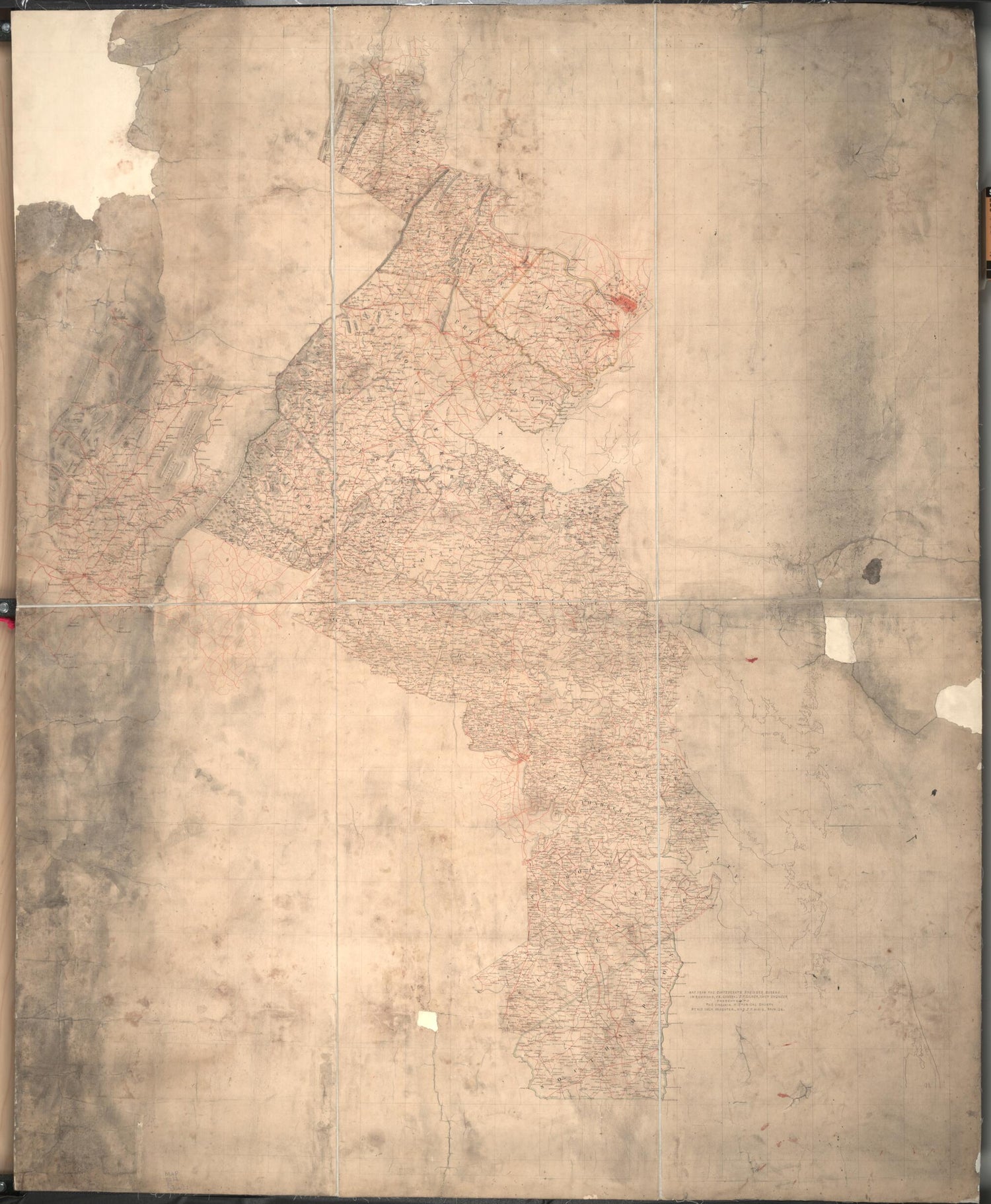 This old map of Map of Eastern and Central Virginia from 1864 was created by  Confederate States of America. Army. Dept. Of Northern Virginia. Chief Engineer&