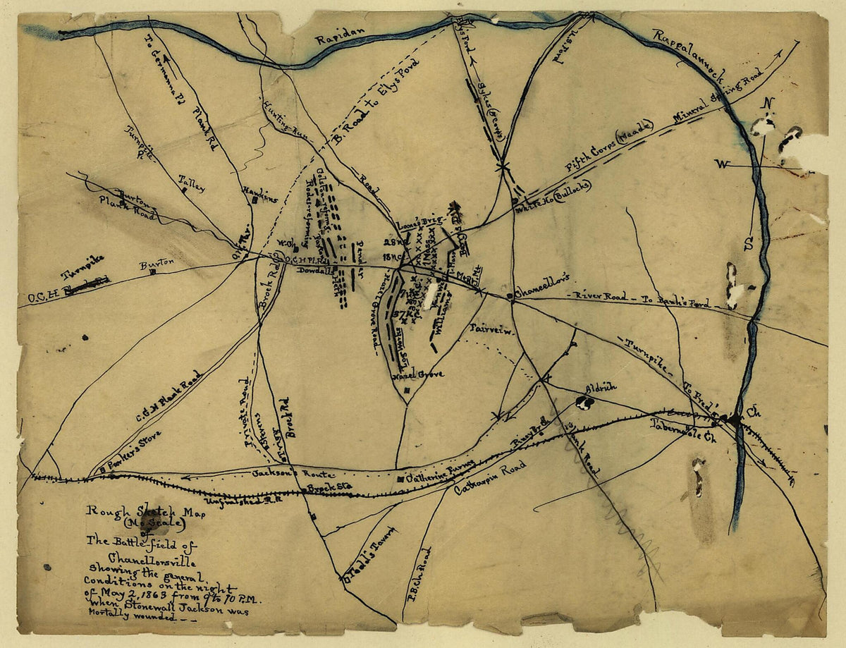 The Battlefield of Chancellorsville 05-02 by Relic Map Company