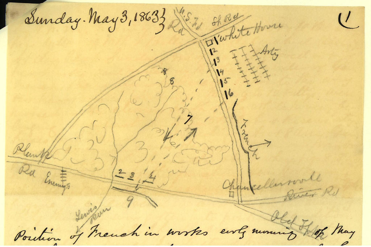 Map of the Battle of Chancellorsville, Va 05-03 by Relic Map Company