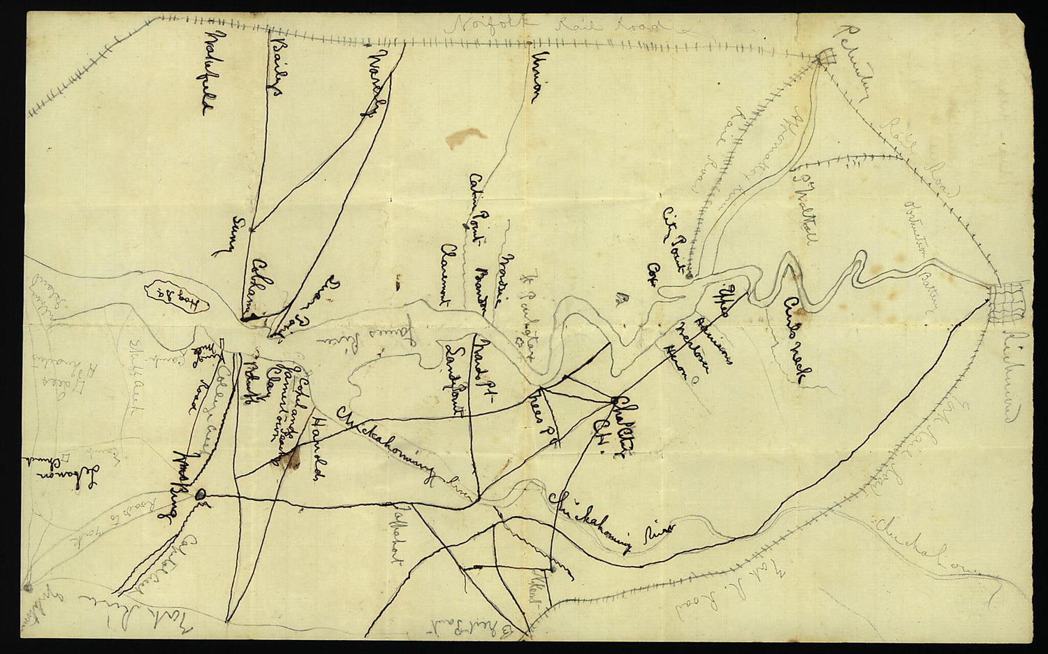 This old map of Map of the James River. (Map of the James River) from 1862 was created by  Hunton Family, William Henry Fitzhugh Payne in 1862